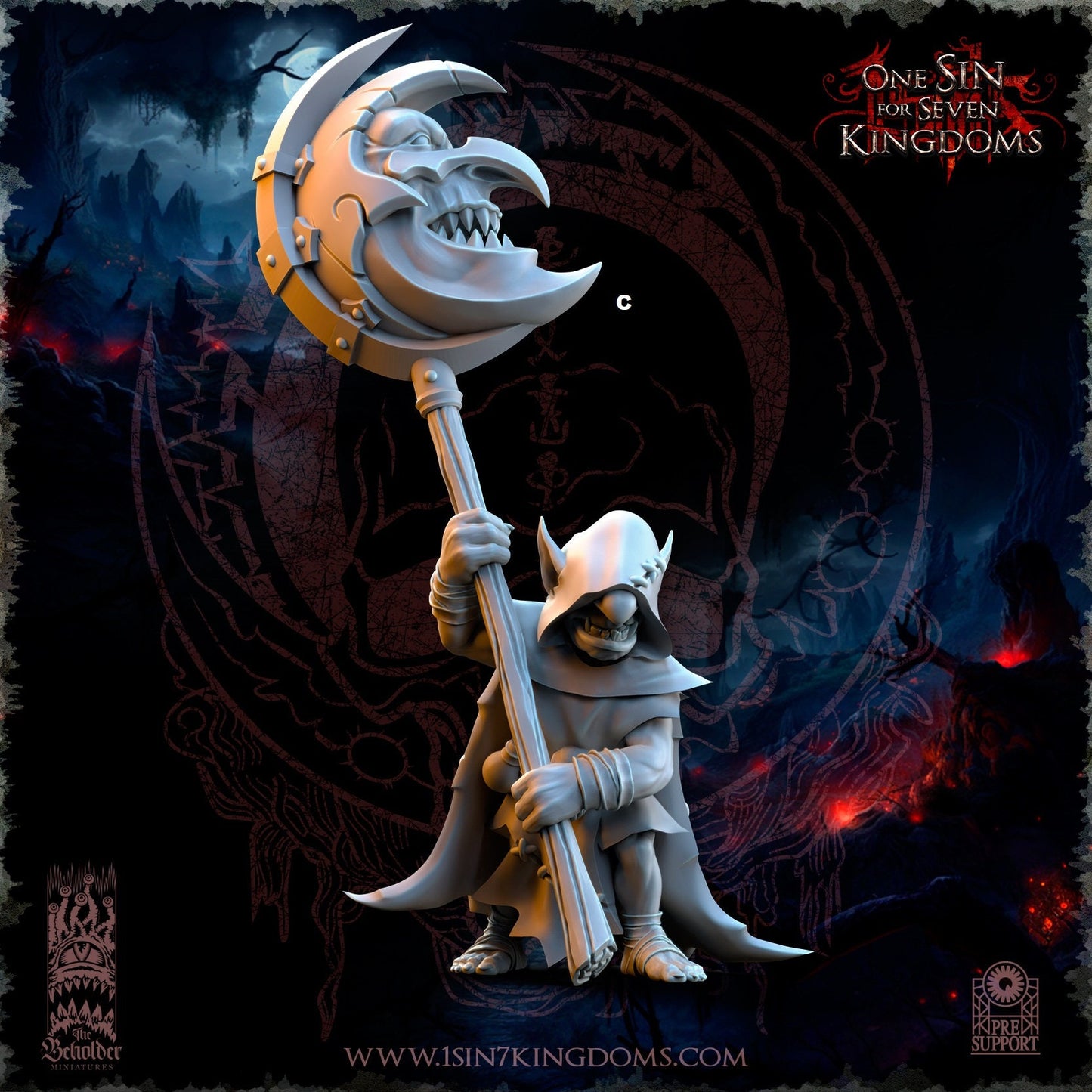 Black Horde Goblin Command Unit | The Beholder Miniatures | Compatible with D&D/AoS | Fantasy | Tabletop RPG