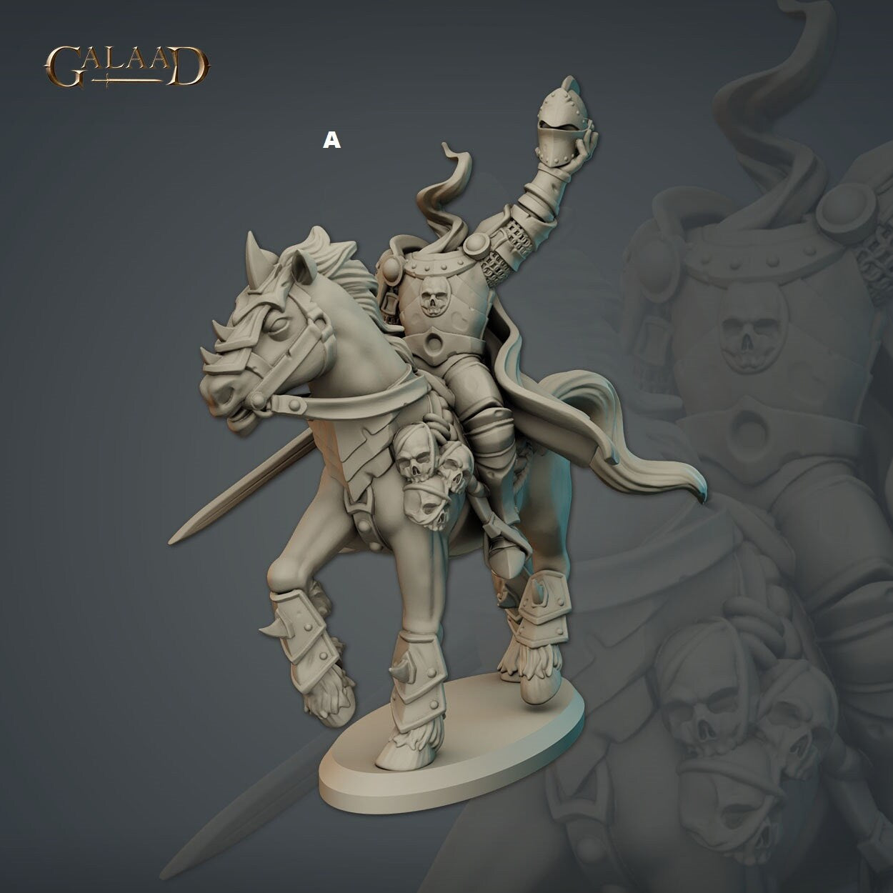 Headless Knight Mounted | Galaad Miniatures | Compatible with D&D/AoS | Fantasy | Tabletop RPG