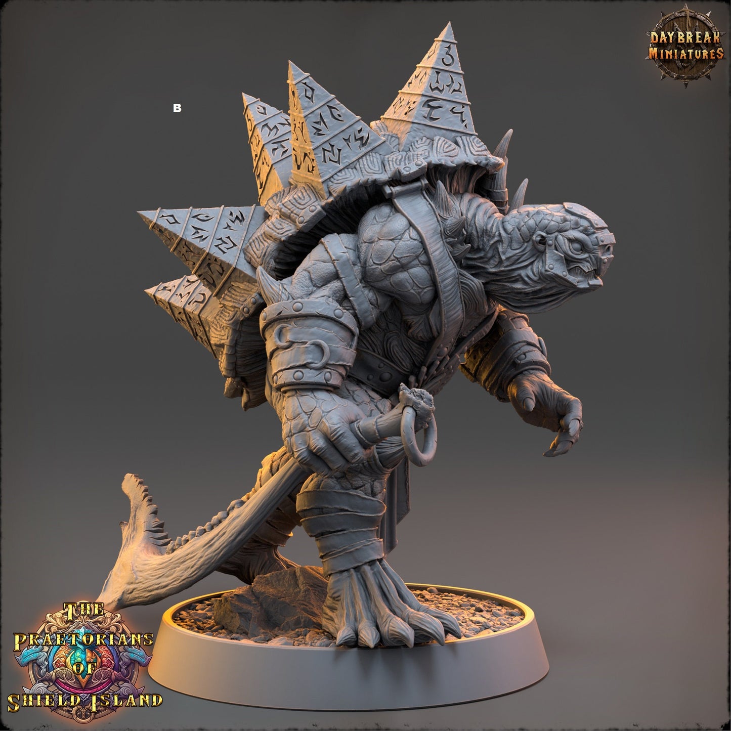 Warrior ShellBack Turtle Great Weapon | DayBreak Miniatures | Two Handed Weapons | Compatible with D&D/AOS | Fantasy | Tabletop RPG
