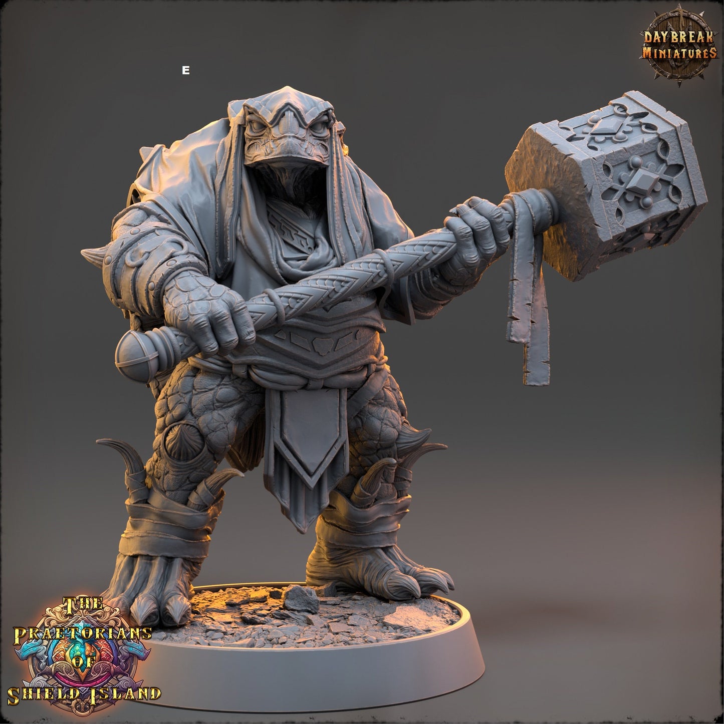 Warrior ShellBack Turtle Great Weapon | DayBreak Miniatures | Two Handed Weapons | Compatible with D&D/AOS | Fantasy | Tabletop RPG