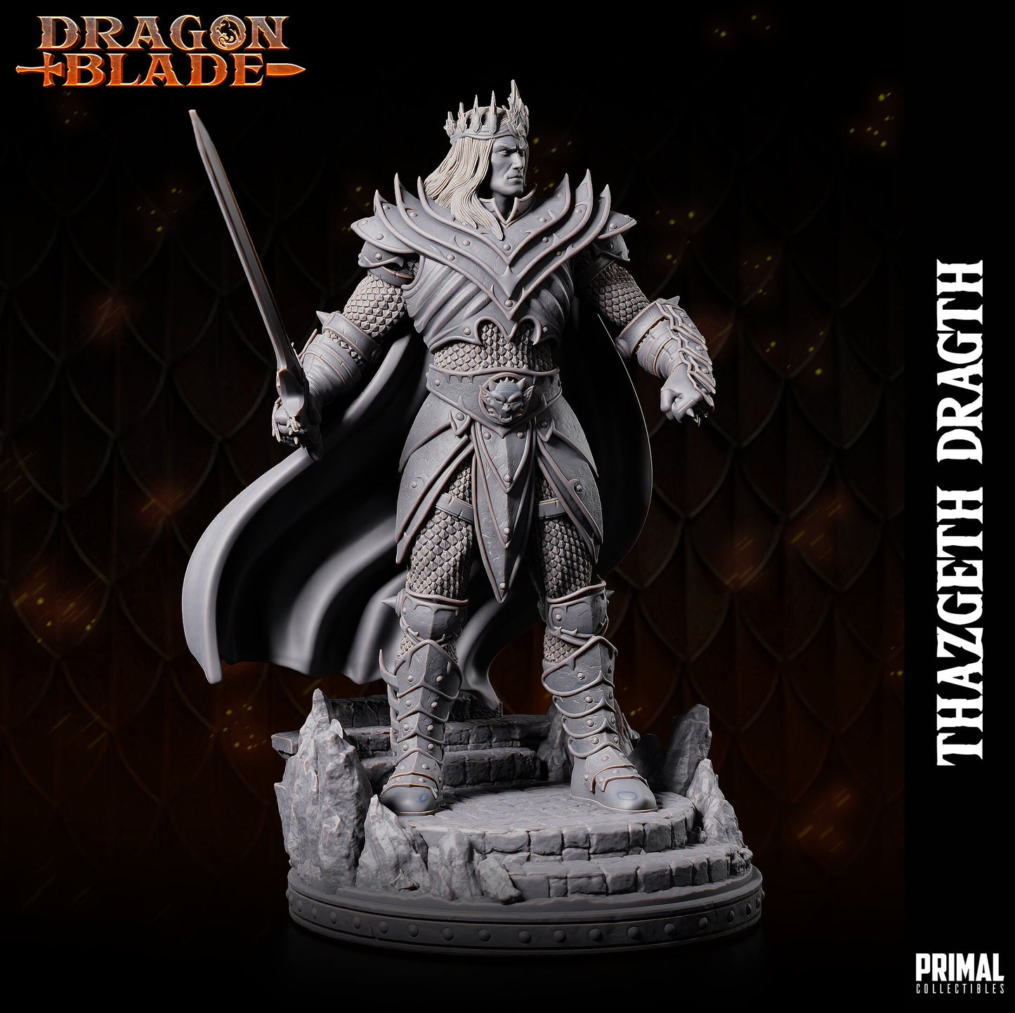 Battle Mage Thazgeth | Primal Collectibles | Compatible with D&D/AoS | Fantasy