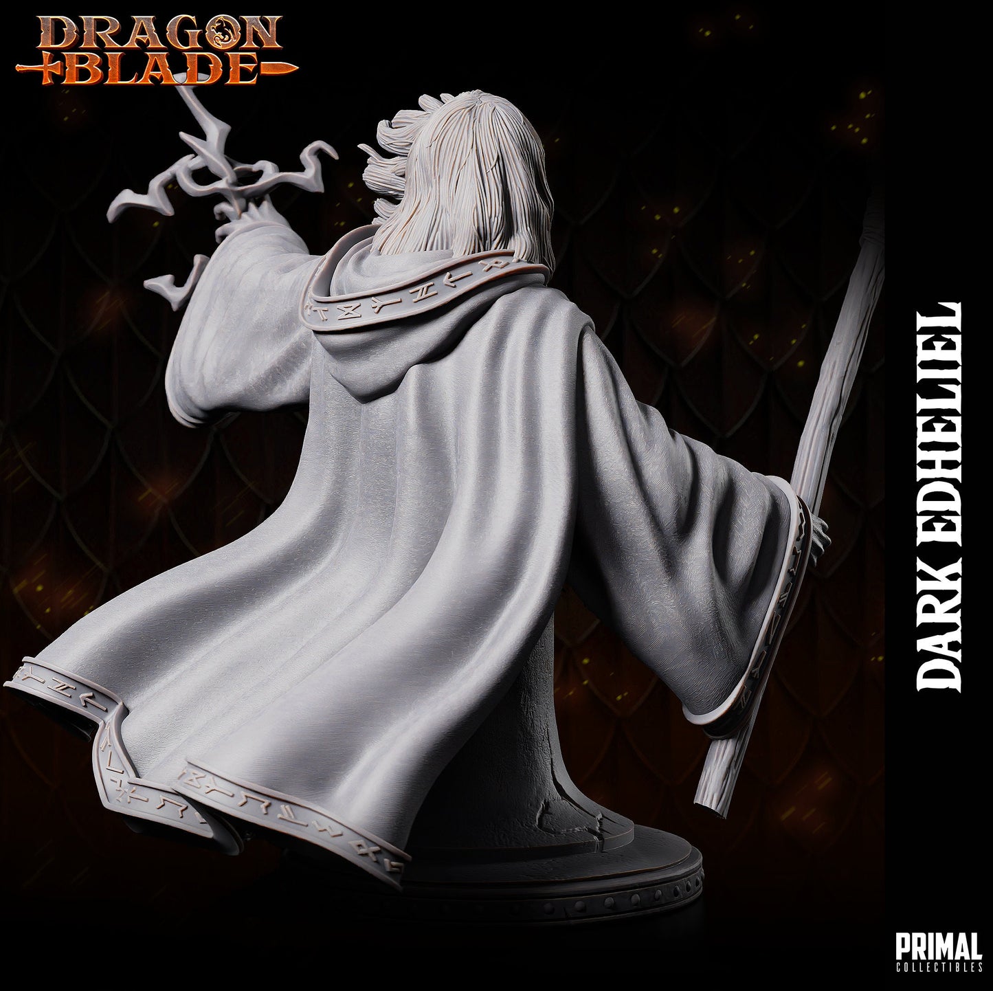 Dark Wizard Edheliel Bust | Primal Collectibles | Compatible with D&D/AoS | Fantasy
