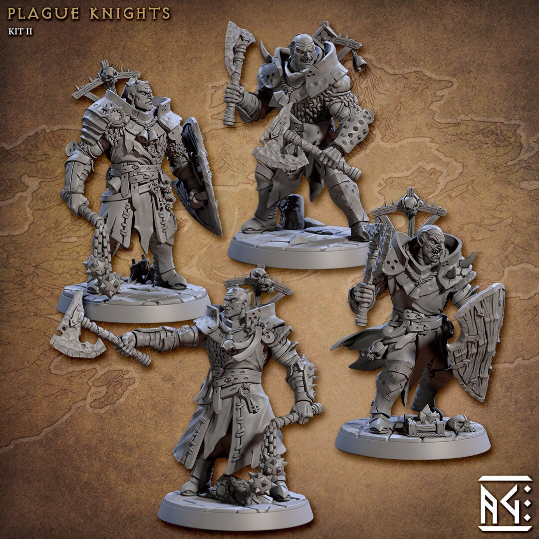 Cultist Plague Knight | Artisan Guild Miniatures | Compatible with D&D/AoS | Fantasy | Tabletop RPG