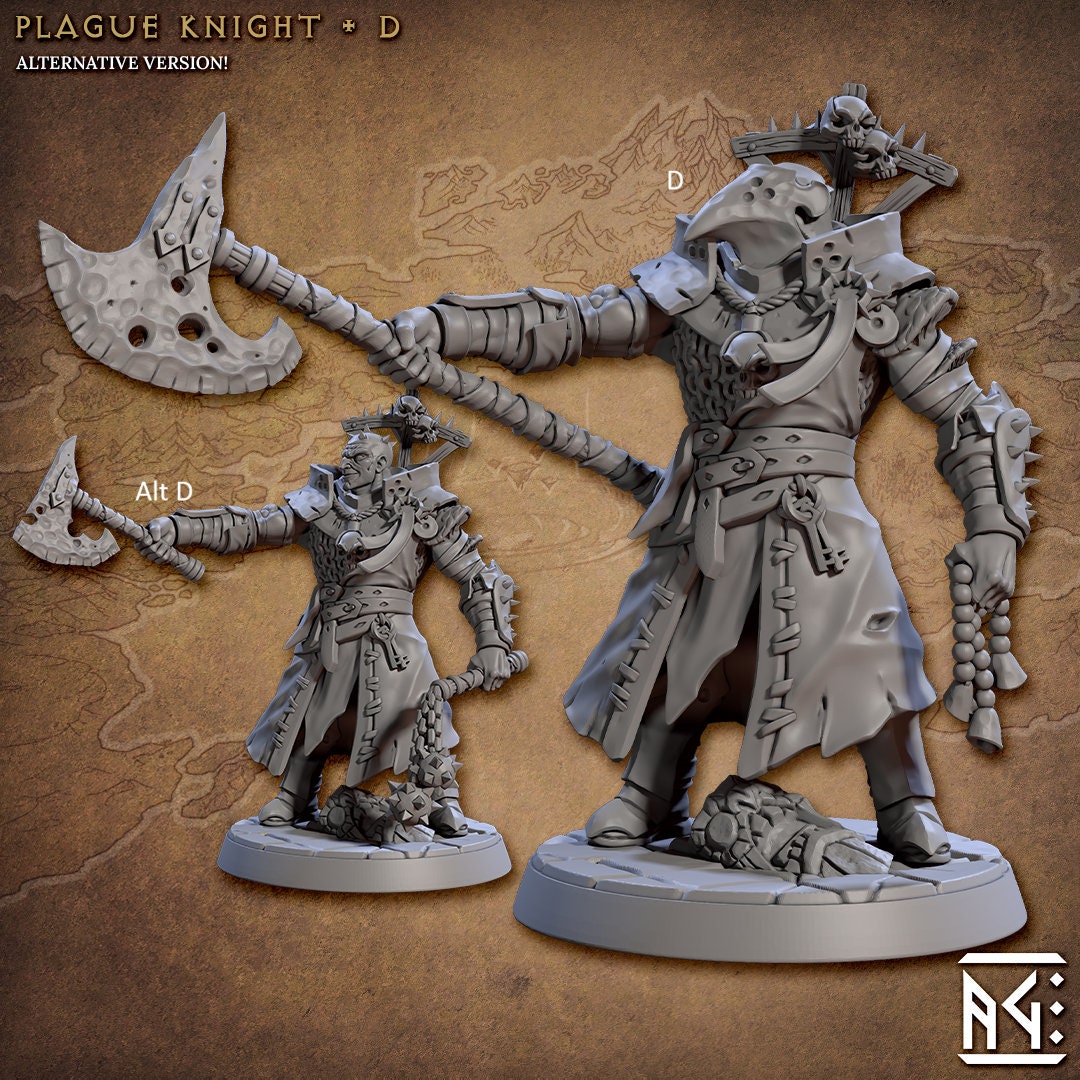Cultist Plague Knight | Artisan Guild Miniatures | Compatible with D&D/AoS | Fantasy | Tabletop RPG