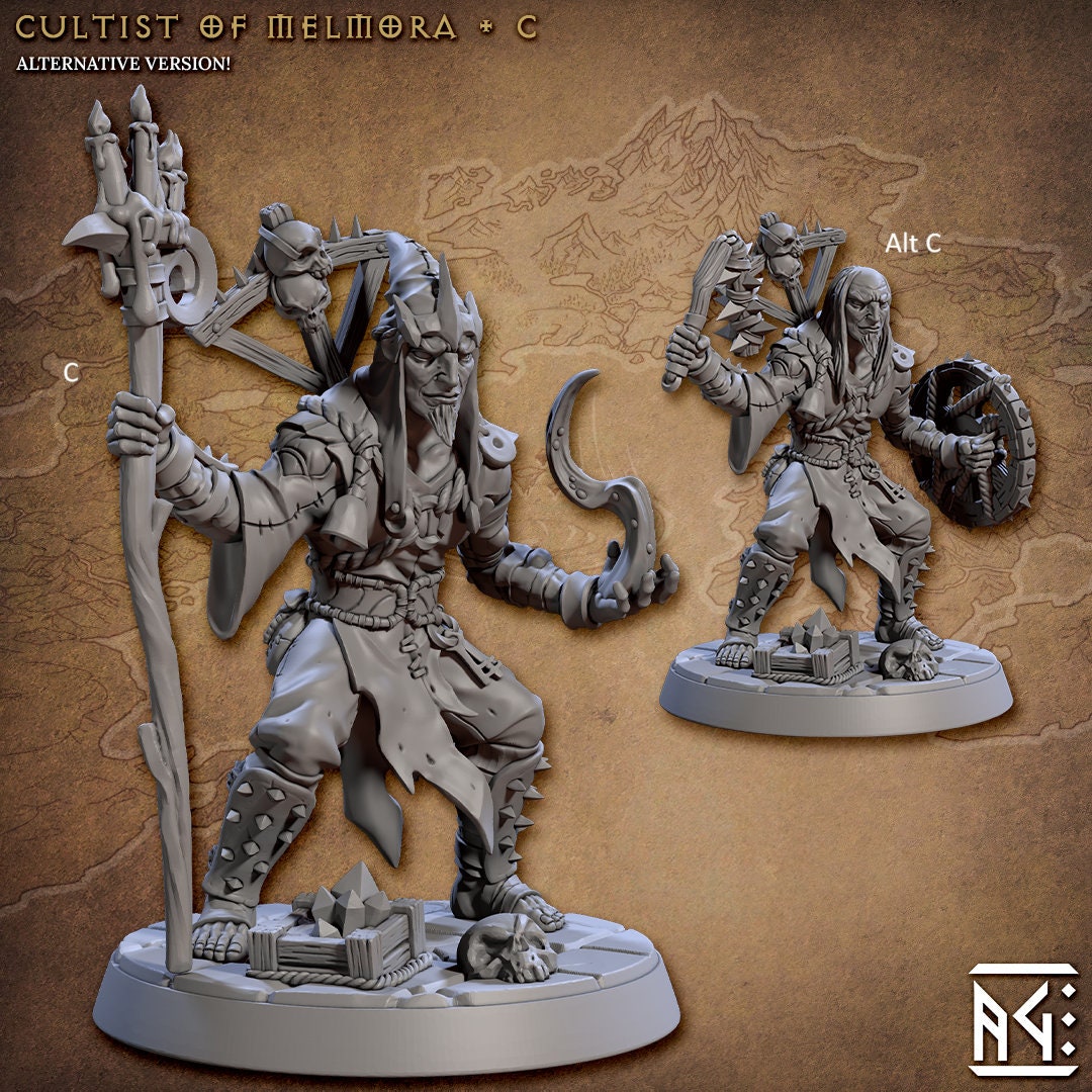 Plague Cultist | Artisan Guild Miniatures | Compatible with D&D/AoS | Fantasy | Tabletop RPG