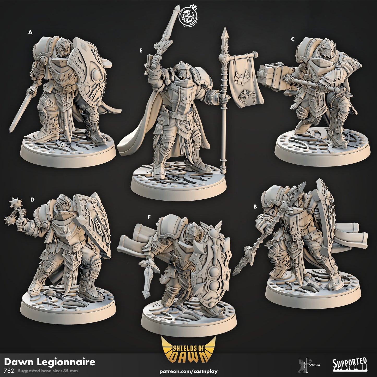 Dawn Legionnaire Shields of Dawn | CastnPlay | Compatible with D&D/AoS | Fantasy