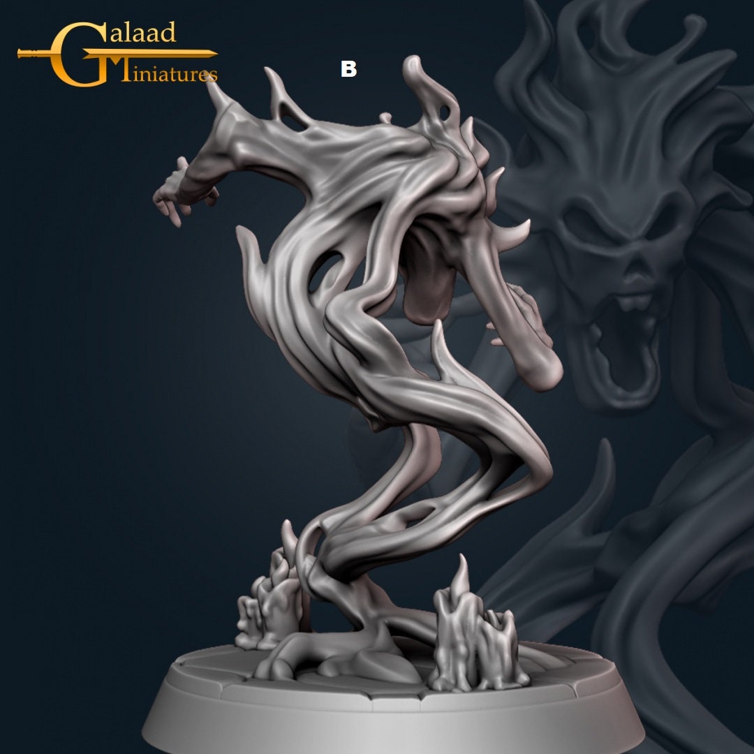 Fire Ghost | Galaad Miniatures | Compatible with D&D/AoS | Fantasy | Tabletop RPG
