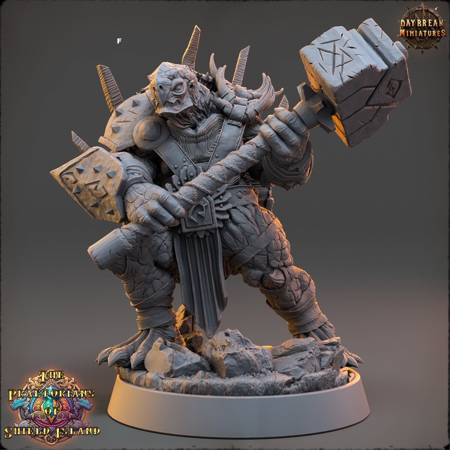 Warrior ShellBack Turtle Great Weapon | DayBreak Miniatures | Two Handed Weapons | Compatible with D&D/AOS | Fantasy | Tabletop RPG