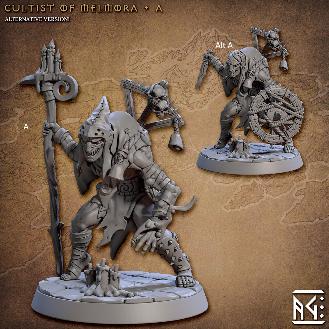 Plague Cultist | Artisan Guild Miniatures | Compatible with D&D/AoS | Fantasy | Tabletop RPG