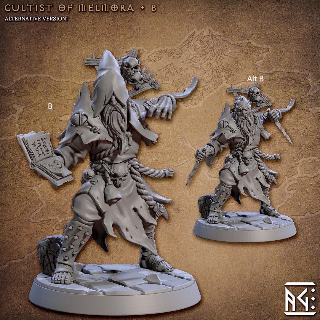 Plague Cultist | Artisan Guild Miniatures | Compatible with D&D/AoS | Fantasy | Tabletop RPG
