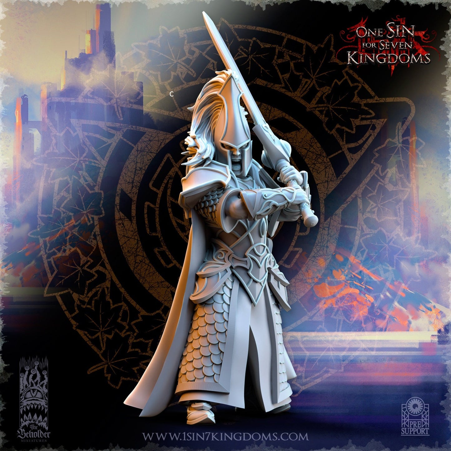 SilverMoor Elf Blades of Ashur | The Beholder Miniatures | Compatible with D&D/AoS | Fantasy | Tabletop RPG