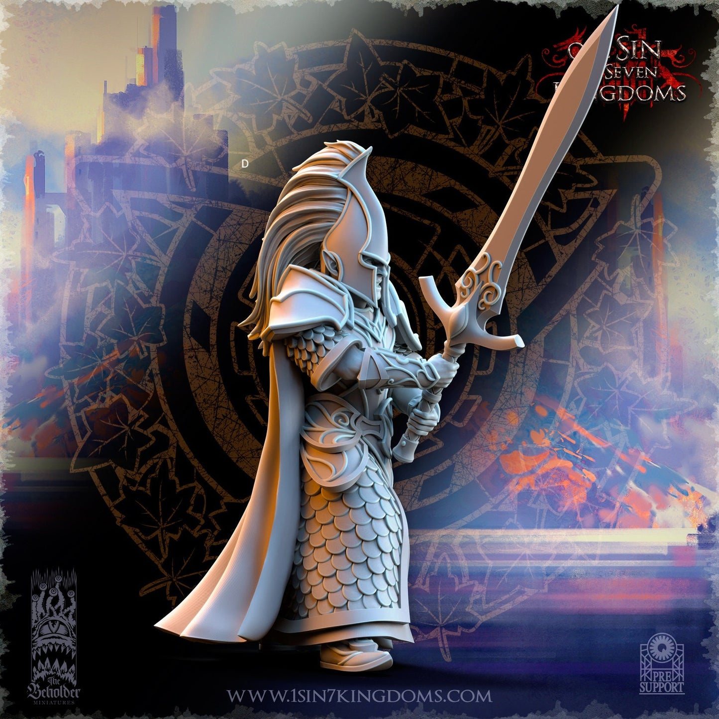 SilverMoor Elf Blades of Ashur | The Beholder Miniatures | Compatible with D&D/AoS | Fantasy | Tabletop RPG