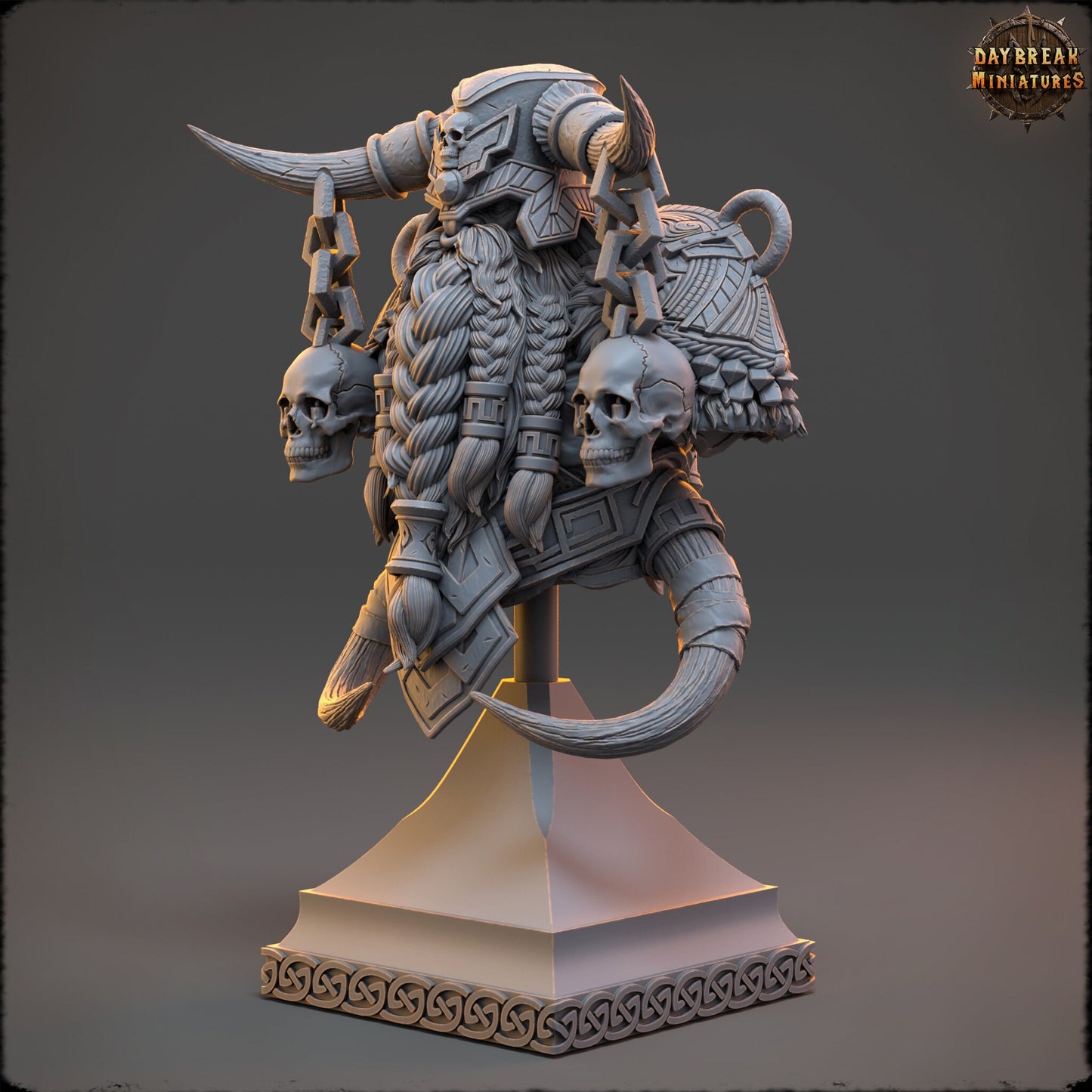 Chaos Dwarf Sothard Bust | DayBreak Miniatures | Compatible with D&D/AOS | Fantasy | Tabletop