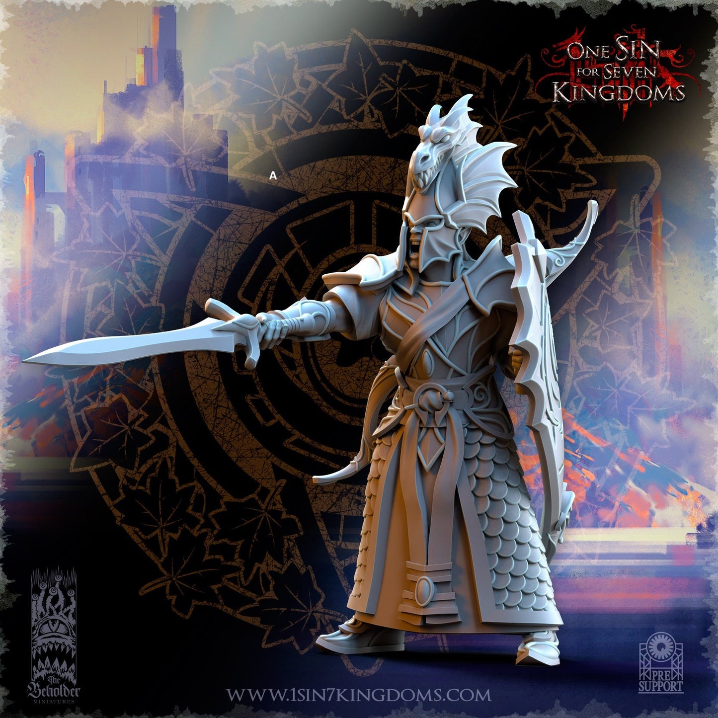 SilverMoor Elf Ilithien Command unit | The Beholder Miniatures | Compatible with D&D/AoS | Fantasy | Tabletop RPG