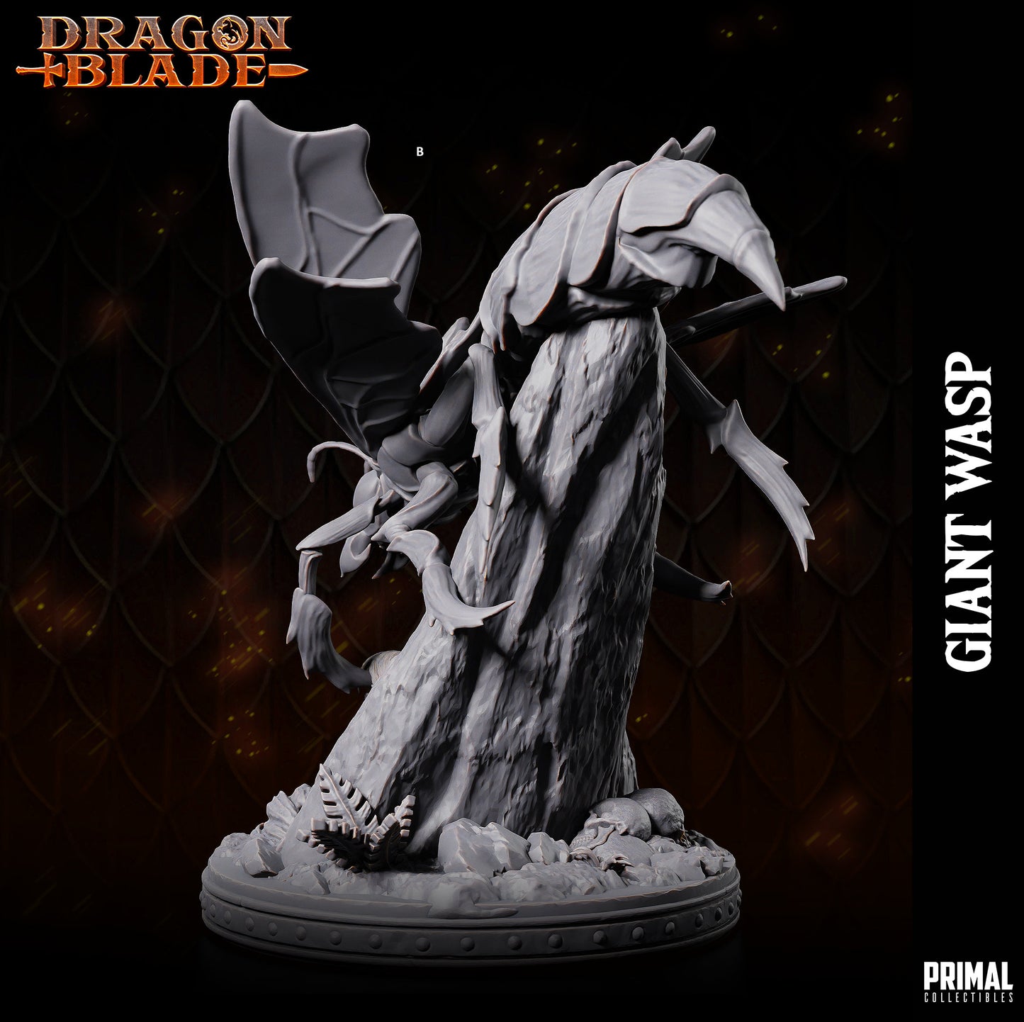 Giant Wasp Miniature | Primal Collectibles | Compatible with D&D/AoS | Fantasy