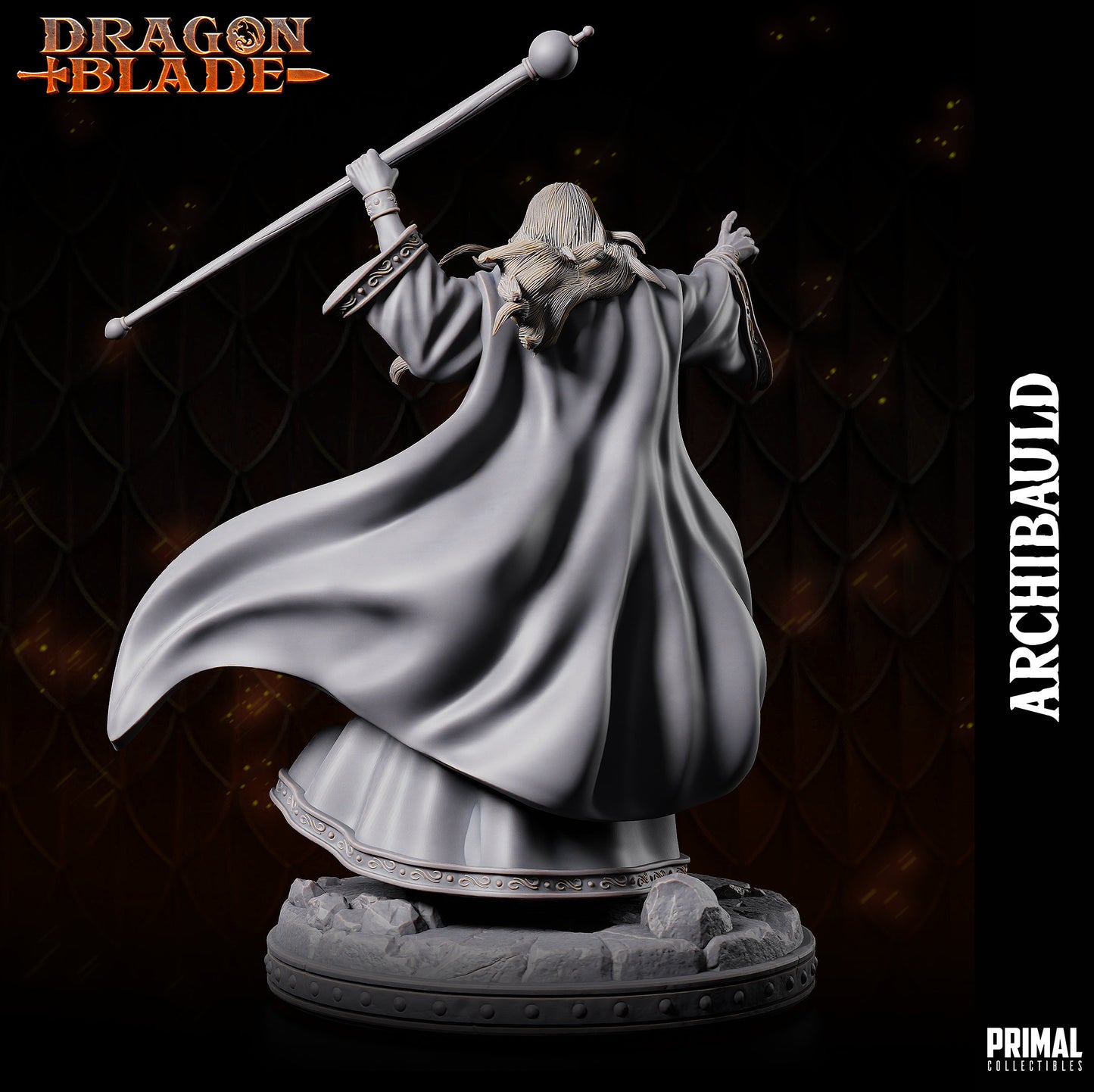 Wizard Archibauld | Primal Collectibles | Compatible with D&D/AoS | Fantasy
