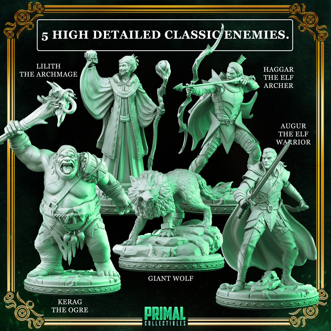 Masters of Dungeon Quest Expansion Mirror Maze | Full Set | Primal Collectibles | Compatible with D&D/AoS | Fantasy