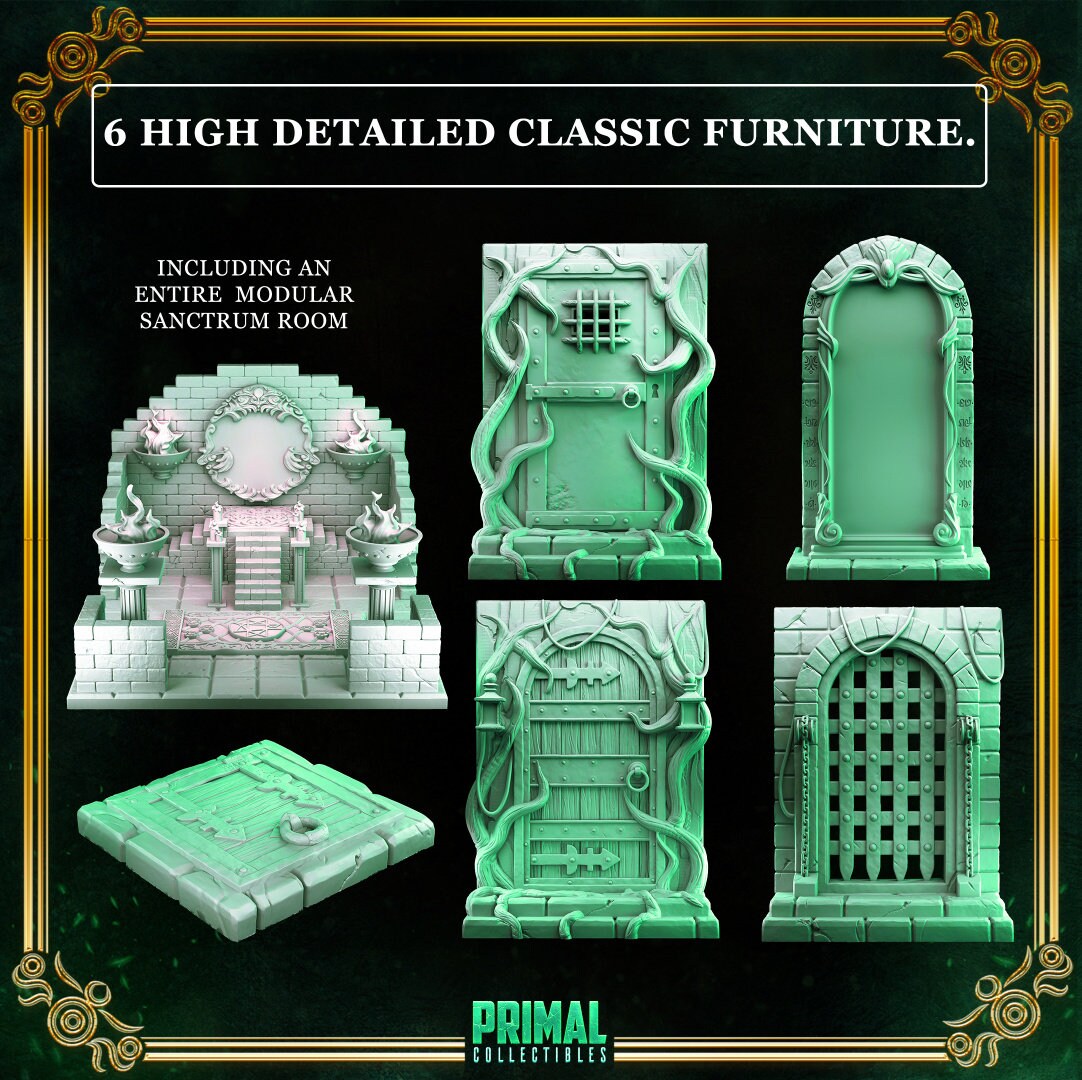 Masters of Dungeon Quest Expansion Mirror Maze | Full Set | Primal Collectibles | Compatible with D&D/AoS | Fantasy