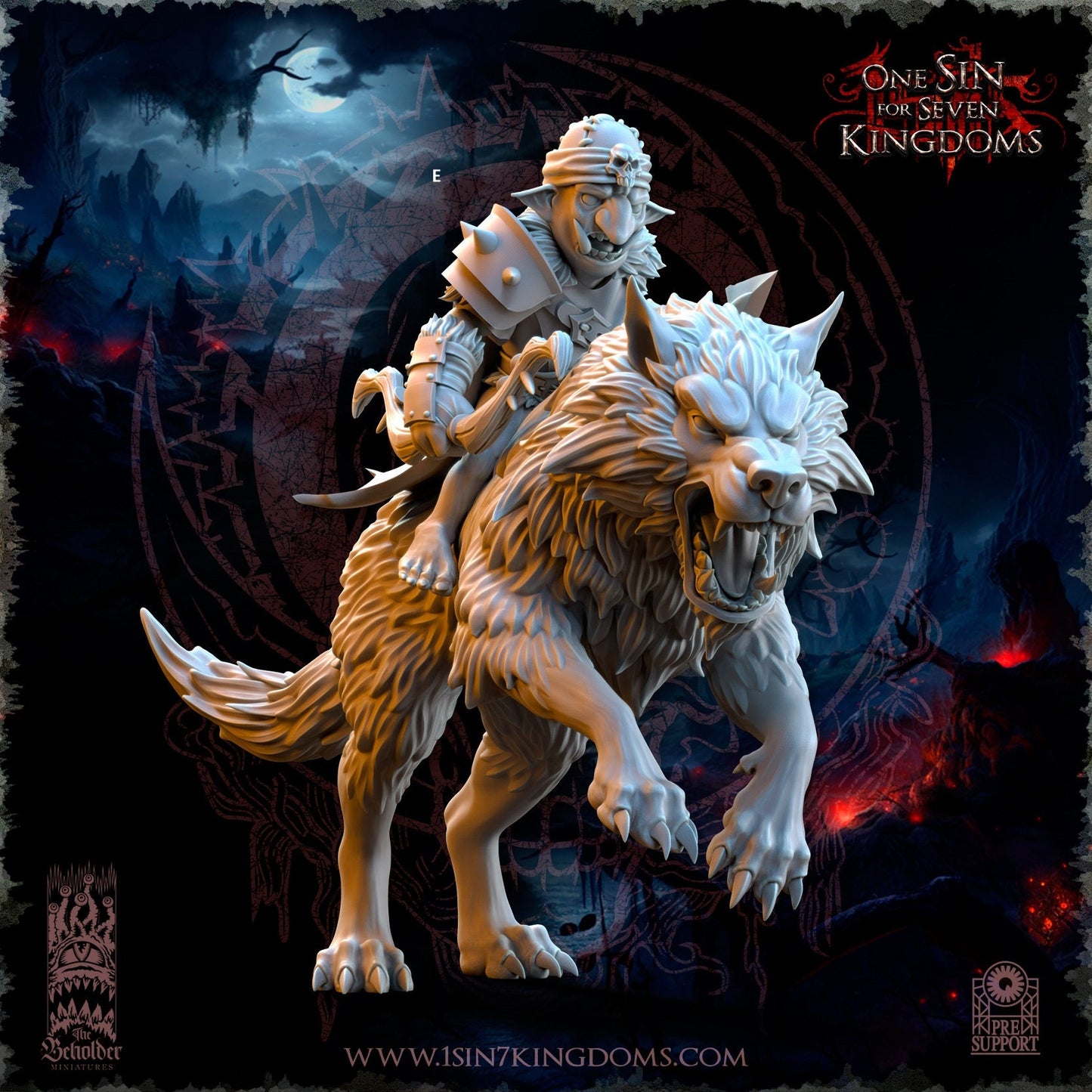 Goblin Desert Wolf Rider Archer | The Beholder Miniatures | Compatible with D&D/AoS | Fantasy | Tabletop RPG