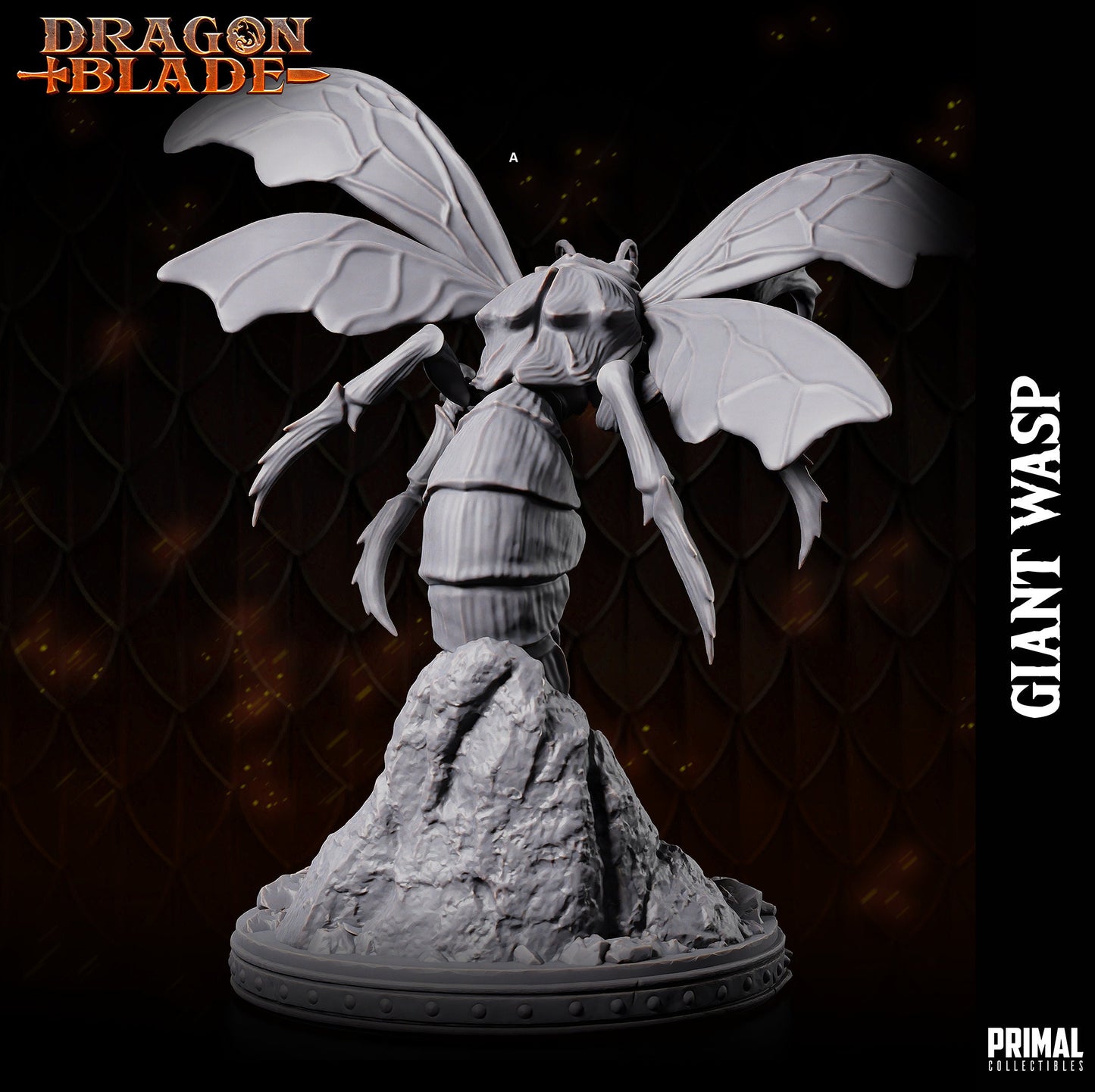 Giant Wasp Miniature | Primal Collectibles | Compatible with D&D/AoS | Fantasy