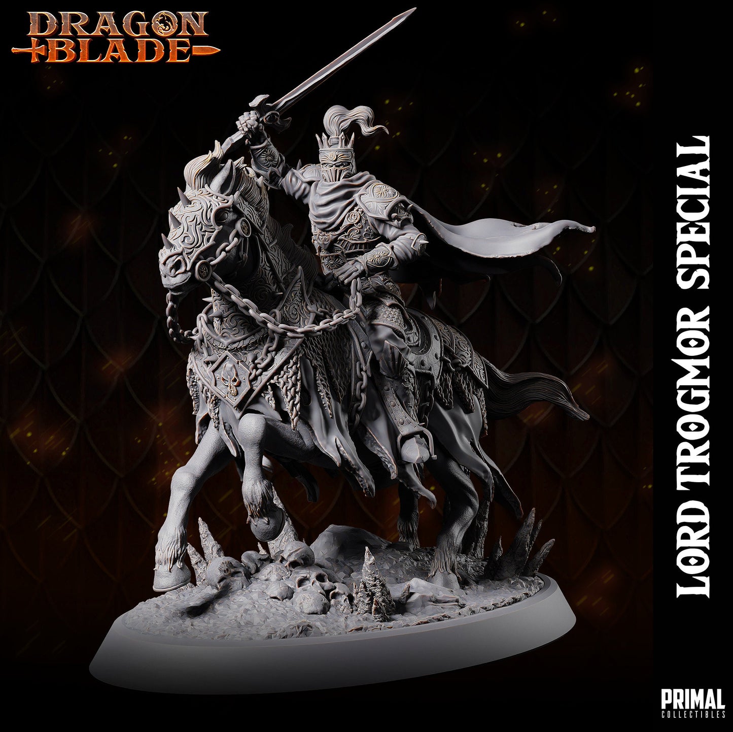 Lord Trogmor on Horse | Primal Collectibles | Compatible with D&D/AoS | Fantasy