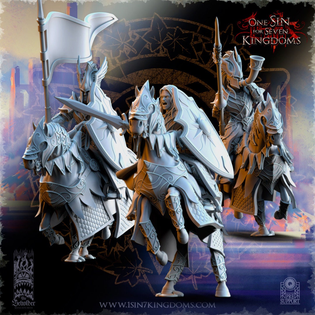 Knights of Ashur Command | The Beholder Miniatures | Compatible with D&D/AoS | Fantasy | Tabletop RPG