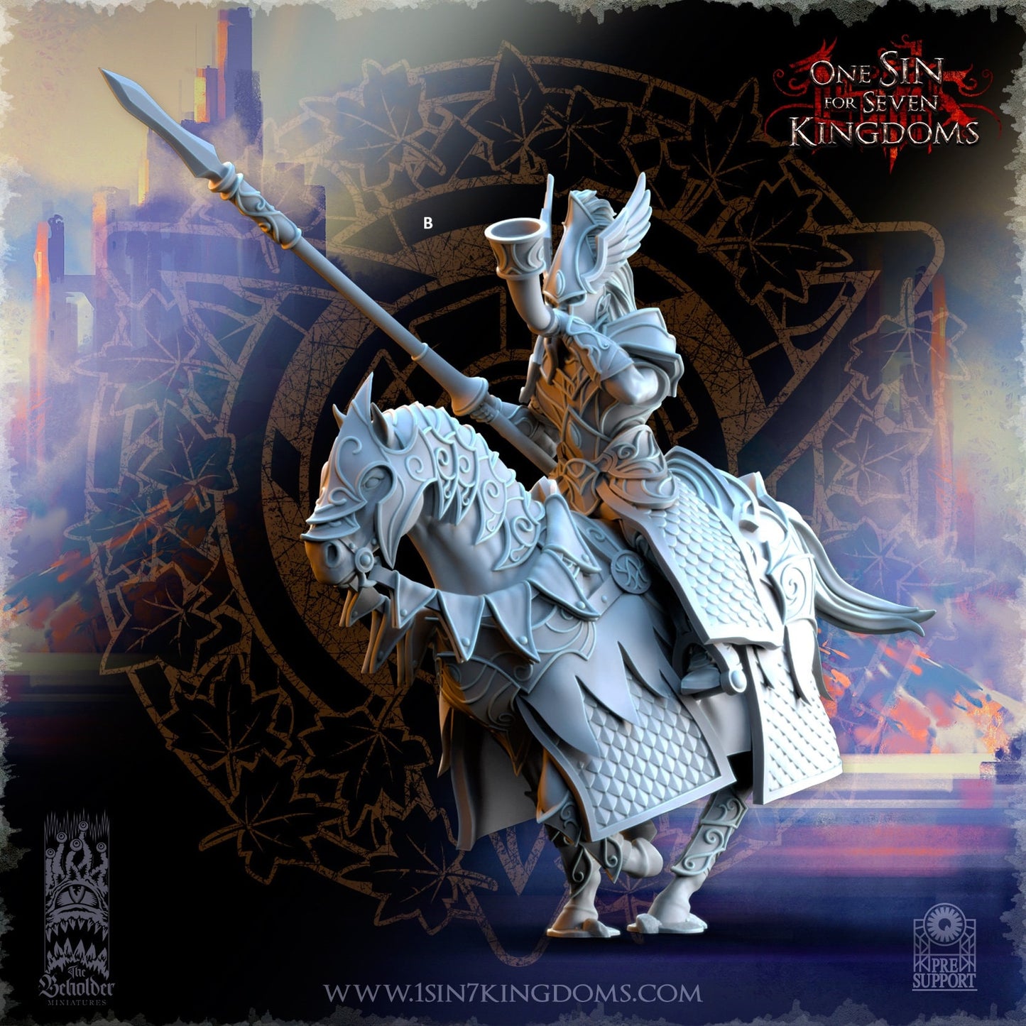 Knights of Ashur Command | The Beholder Miniatures | Compatible with D&D/AoS | Fantasy | Tabletop RPG
