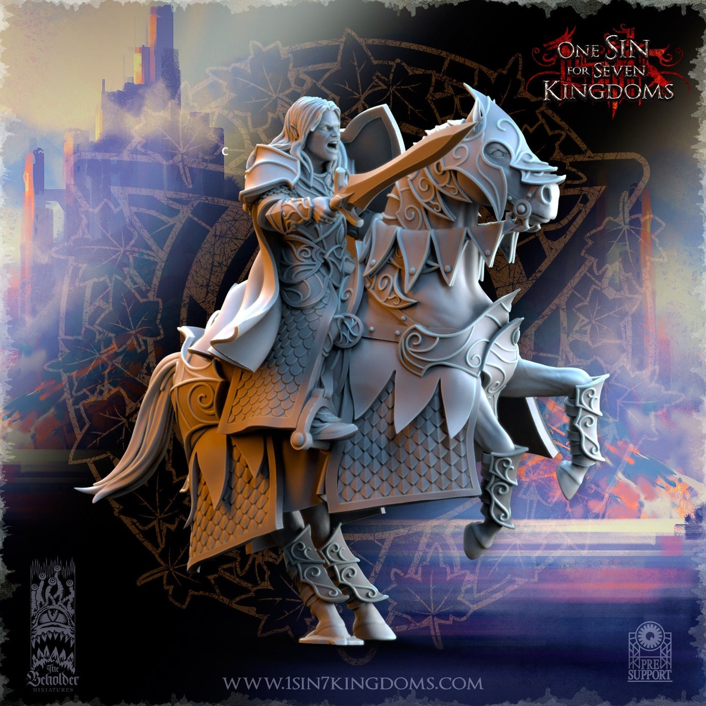 Knights of Ashur Command | The Beholder Miniatures | Compatible with D&D/AoS | Fantasy | Tabletop RPG