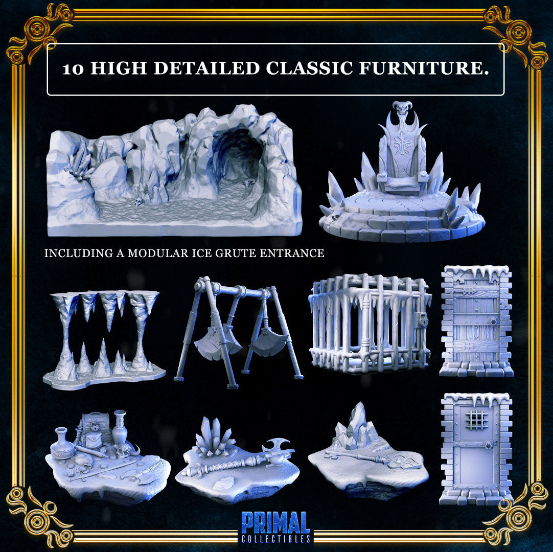 Masters of Dungeon Quest Expansion Freezing Darkness | Full Set | Primal Collectibles | Compatible with D&D/AoS | Fantasy
