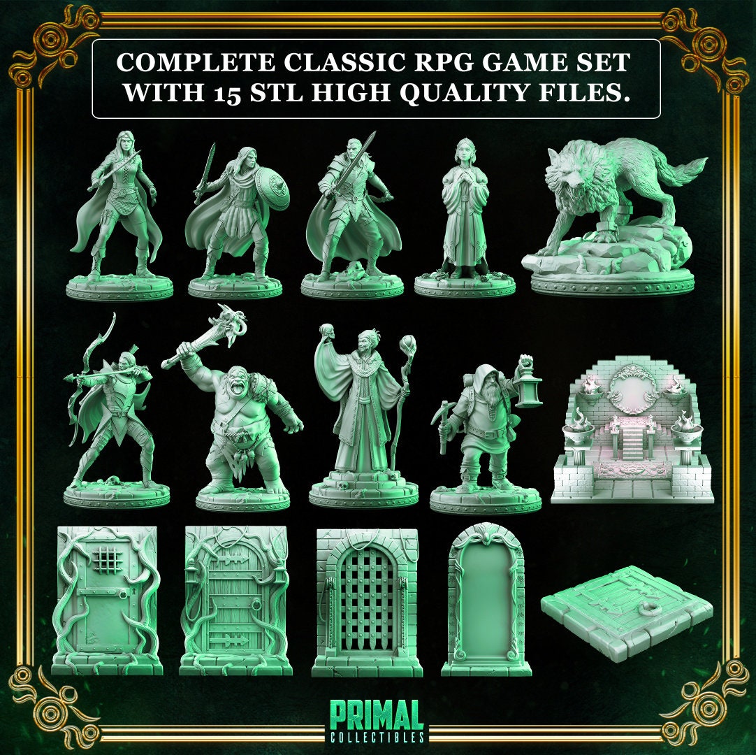 Masters of Dungeon Quest Expansion Mirror Maze | Full Set | Primal Collectibles | Compatible with D&D/AoS | Fantasy