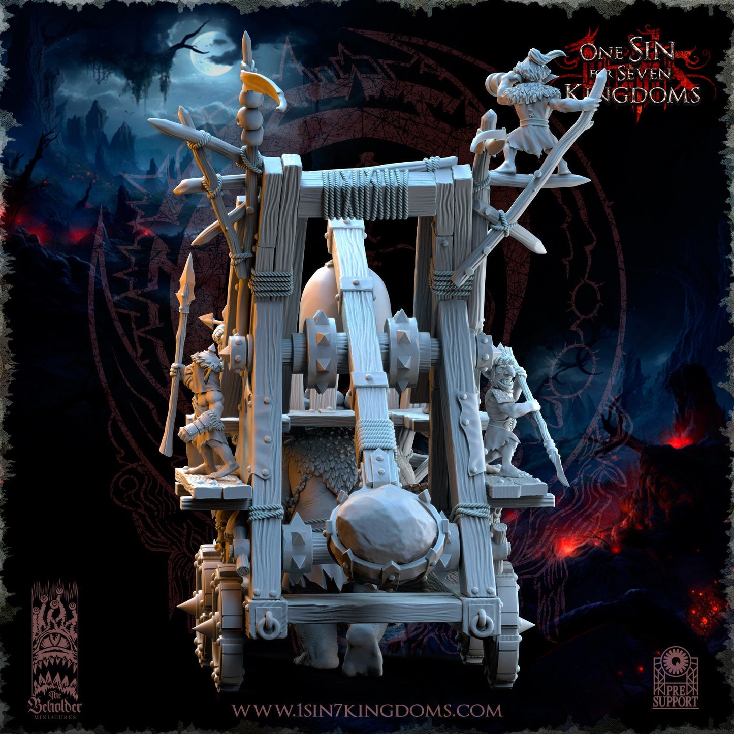 Desert Goblin Catapult | The Beholder Miniatures | Compatible with D&D/AoS | Fantasy | Tabletop RPG