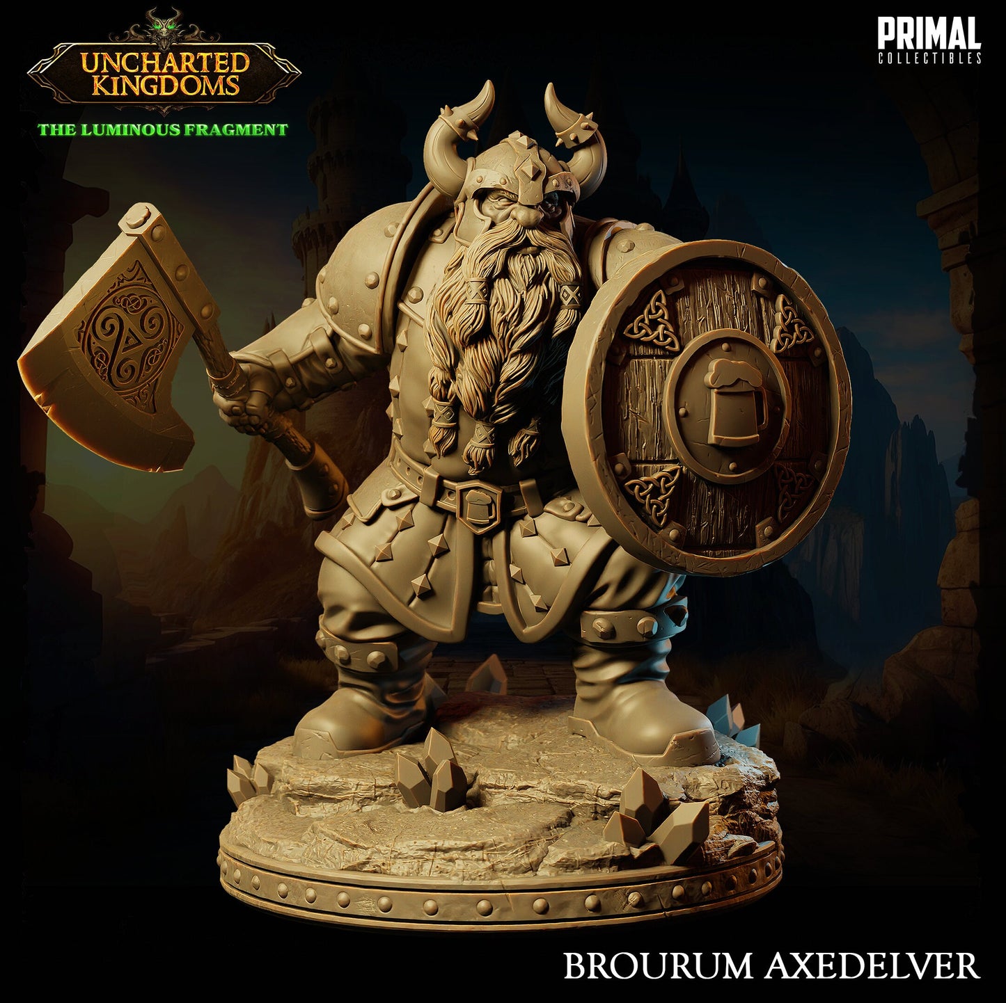 Dwarf Brourum | Primal Collectibles | Compatible with D&D/AoS | Fantasy