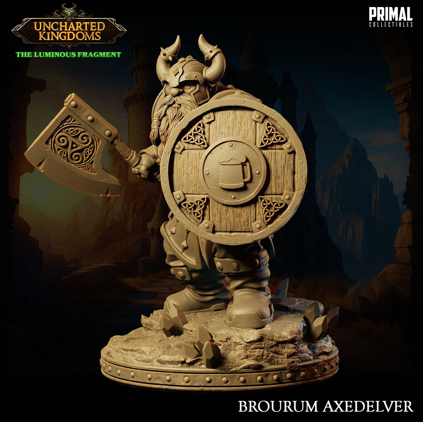 Dwarf Brourum | Primal Collectibles | Compatible with D&D/AoS | Fantasy