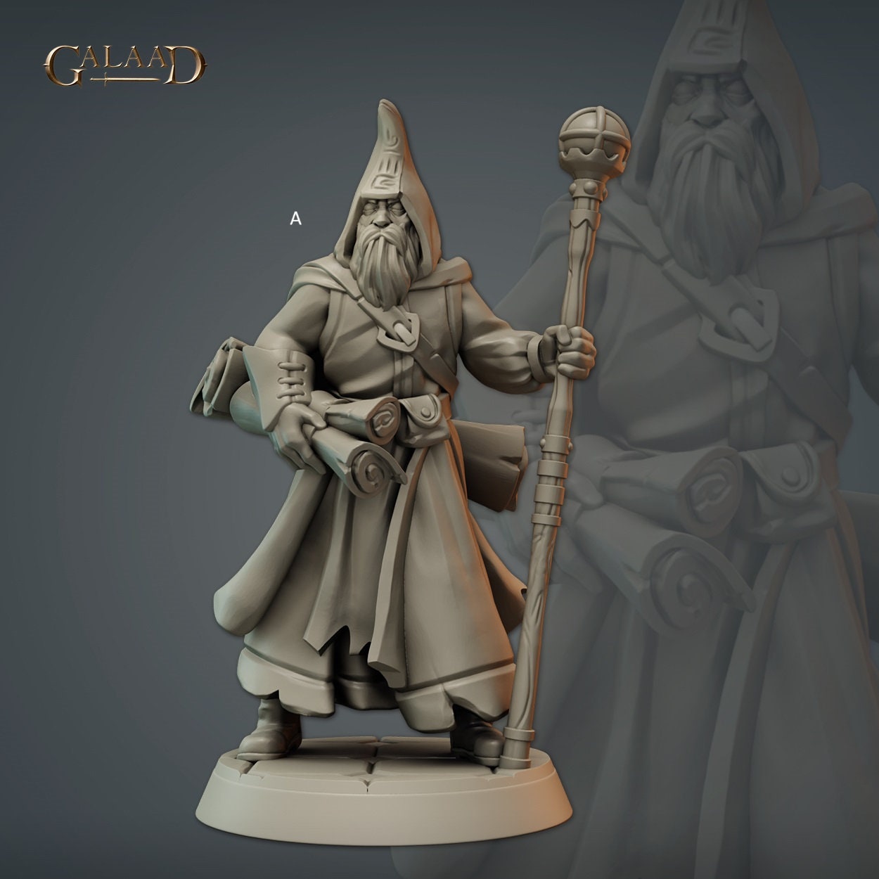 Priest Wizard | Galaad Miniatures | Compatible with D&D/AoS | Fantasy | Tabletop RPG