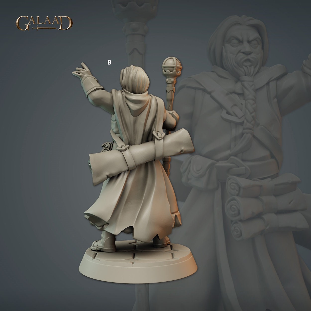 Priest Wizard | Galaad Miniatures | Compatible with D&D/AoS | Fantasy | Tabletop RPG