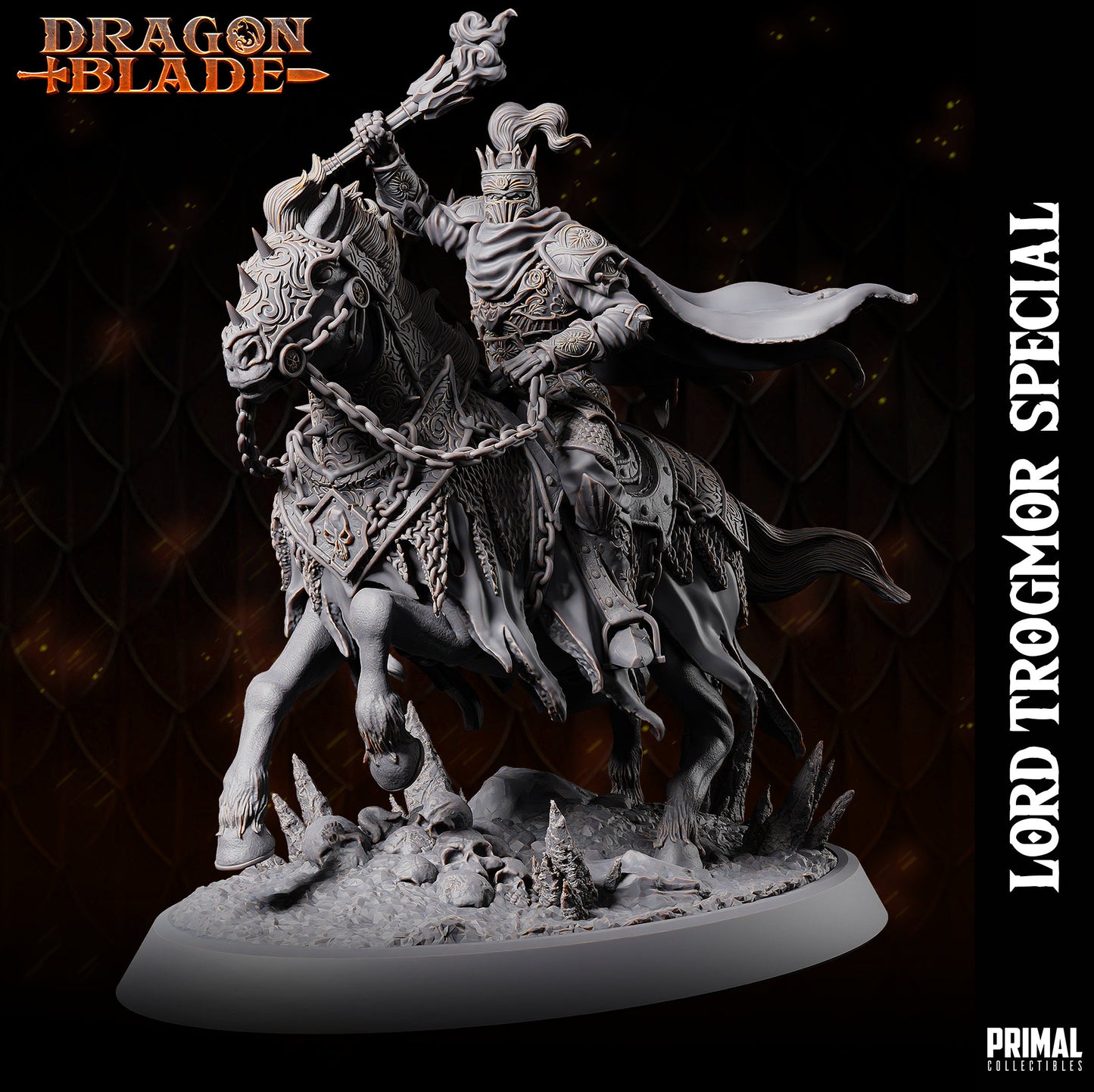 Lord Trogmor on Horse | Primal Collectibles | Compatible with D&D/AoS | Fantasy