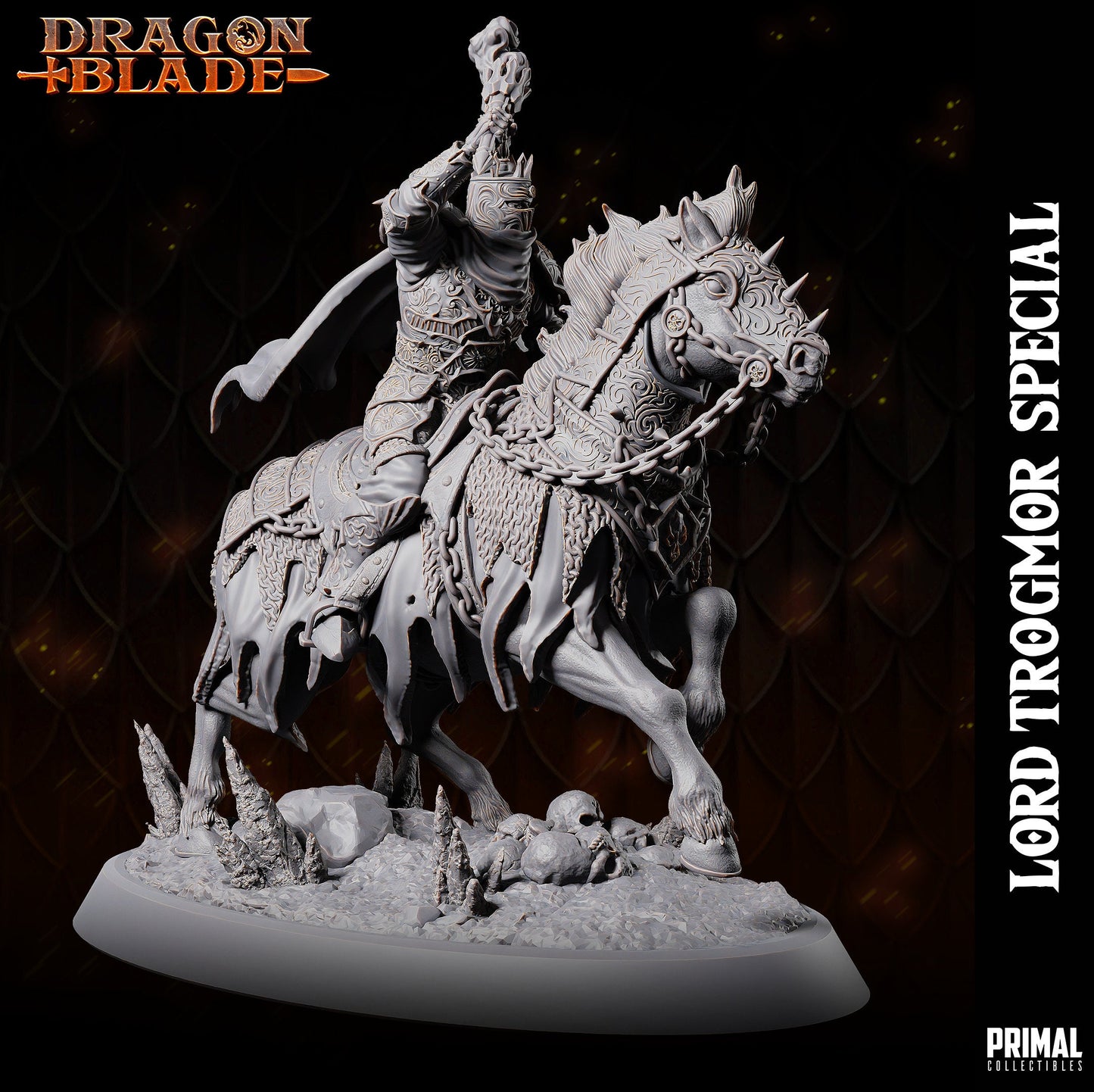 Lord Trogmor on Horse | Primal Collectibles | Compatible with D&D/AoS | Fantasy