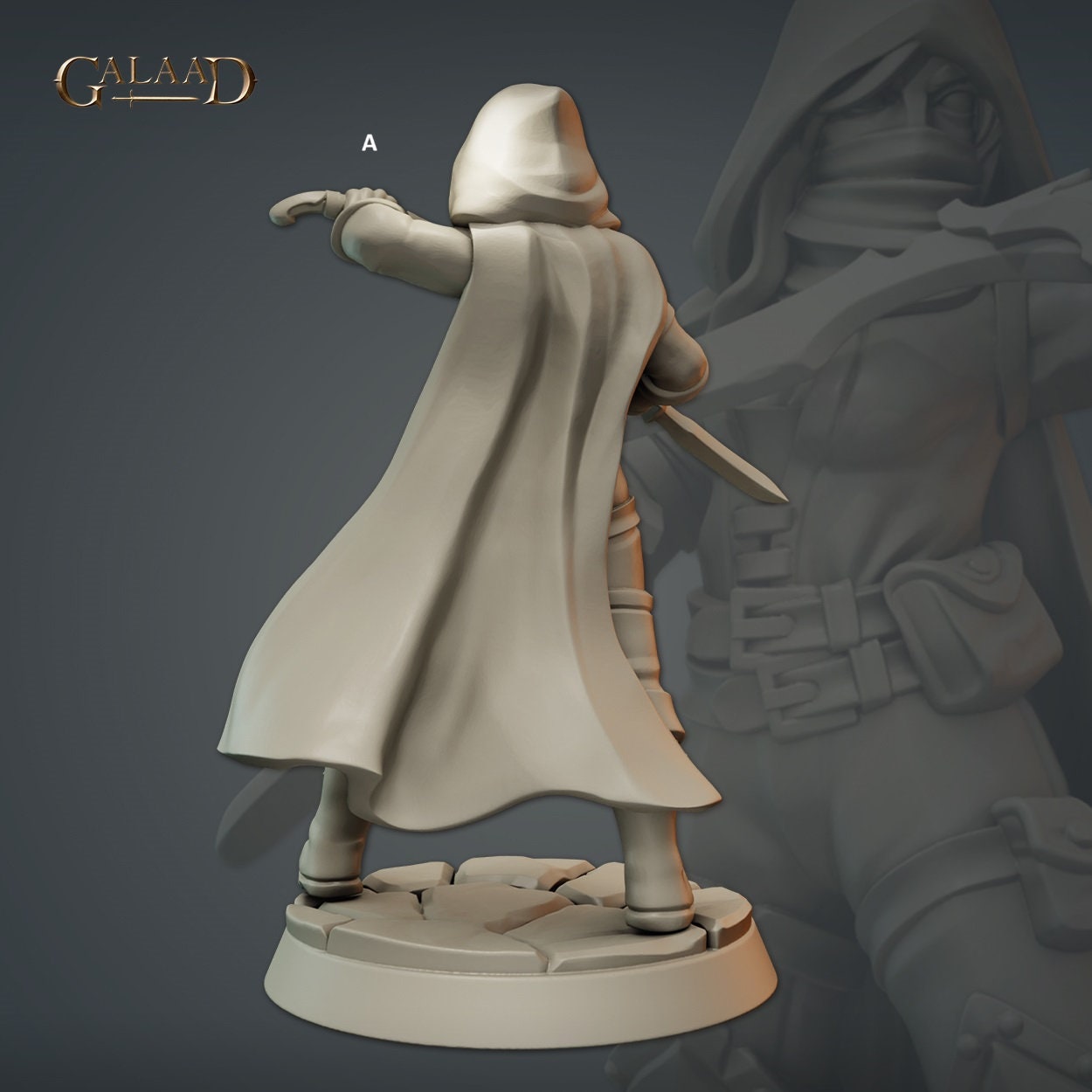 Female Thieves Guild Member | Galaad Miniatures | Compatible with D&D/AoS | Fantasy | Tabletop RPG