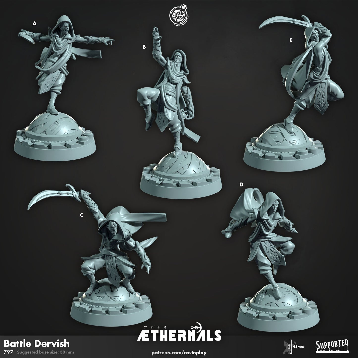 Battle Dervish | CastnPlay | Compatible with D&D/AoS | Fantasy