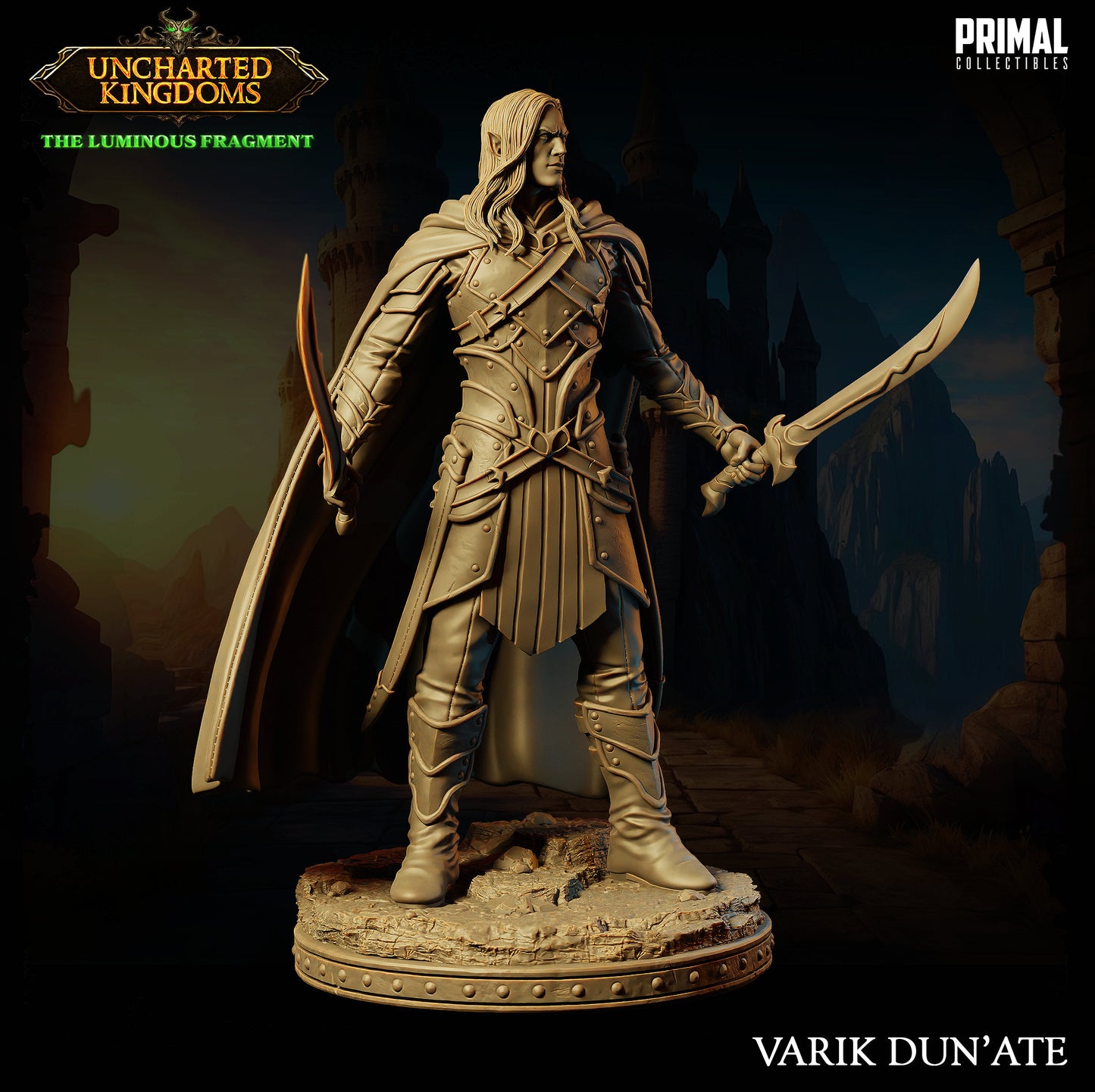 Dark Elf Varik | Primal Collectibles | Compatible with D&D/AoS | Fantasy