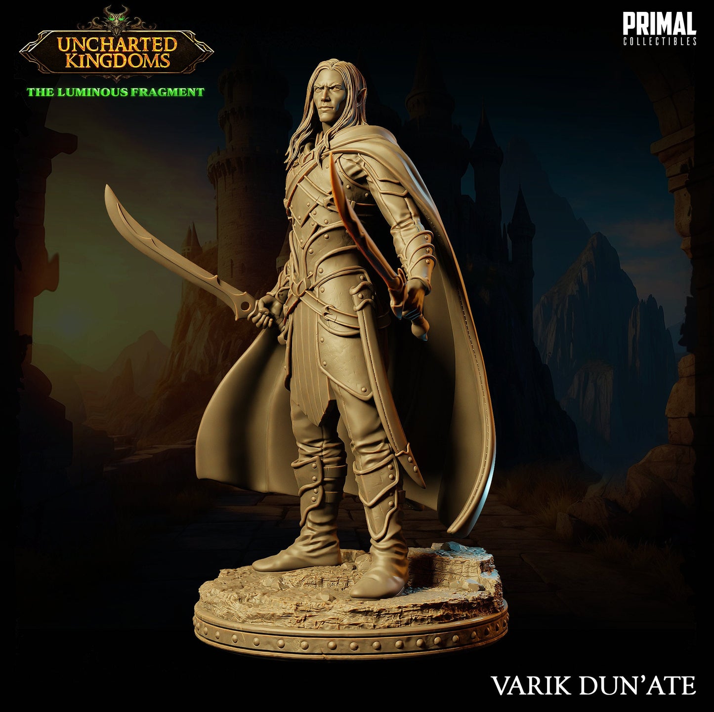 Dark Elf Varik | Primal Collectibles | Compatible with D&D/AoS | Fantasy