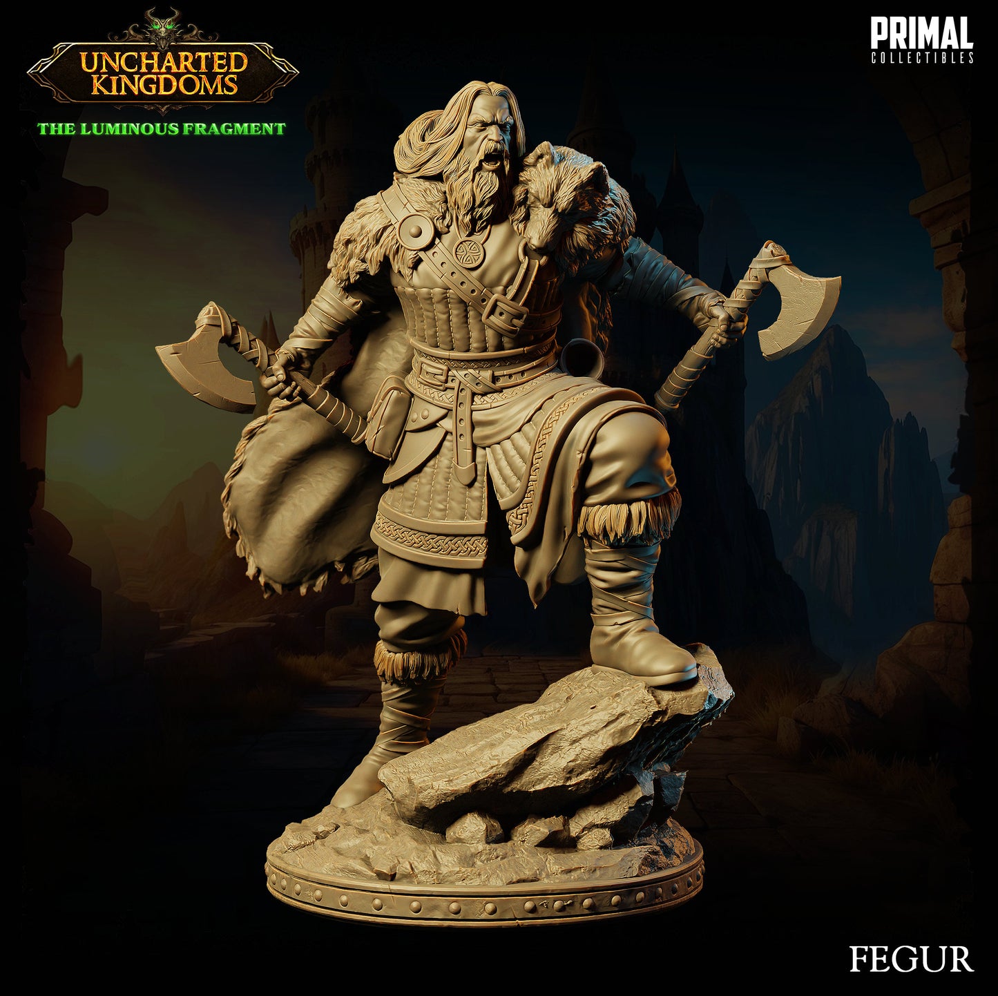 Human Barbarian Male/Female | Primal Collectibles | Compatible with D&D/AoS | Fantasy