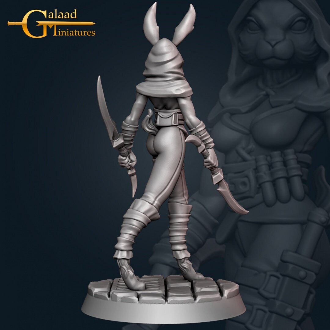 Female Rabbit Folk Sofia | Galaad Miniatures | Compatible with D&D/AoS | Fantasy | Tabletop RPG