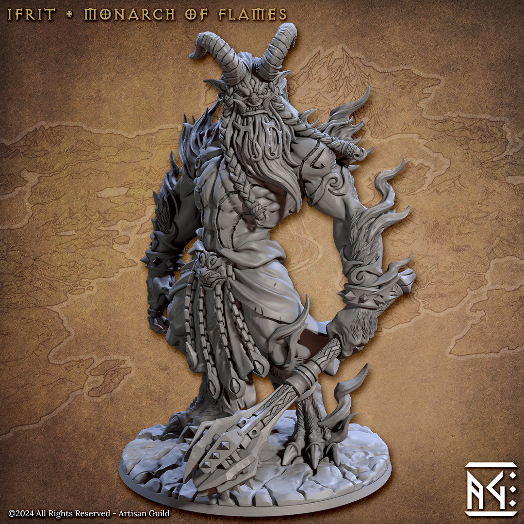 Greater Demon Ifrit | Artisan Guild Miniatures | Compatible with D&D/AoS | Fantasy | Tabletop RPG