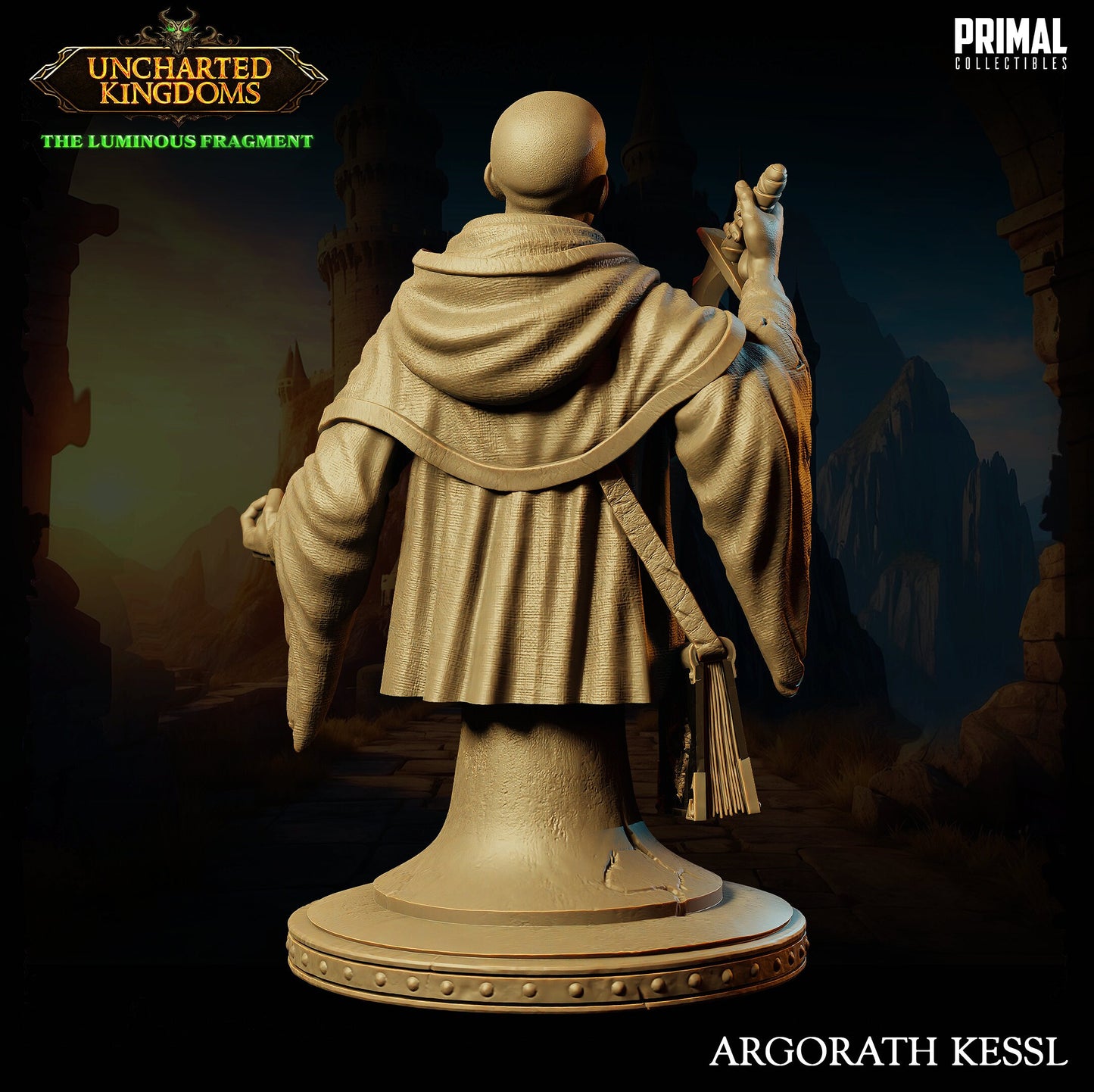 Evil Wizard Argorath Bust | Primal Collectibles | Compatible with D&D/AoS | Fantasy