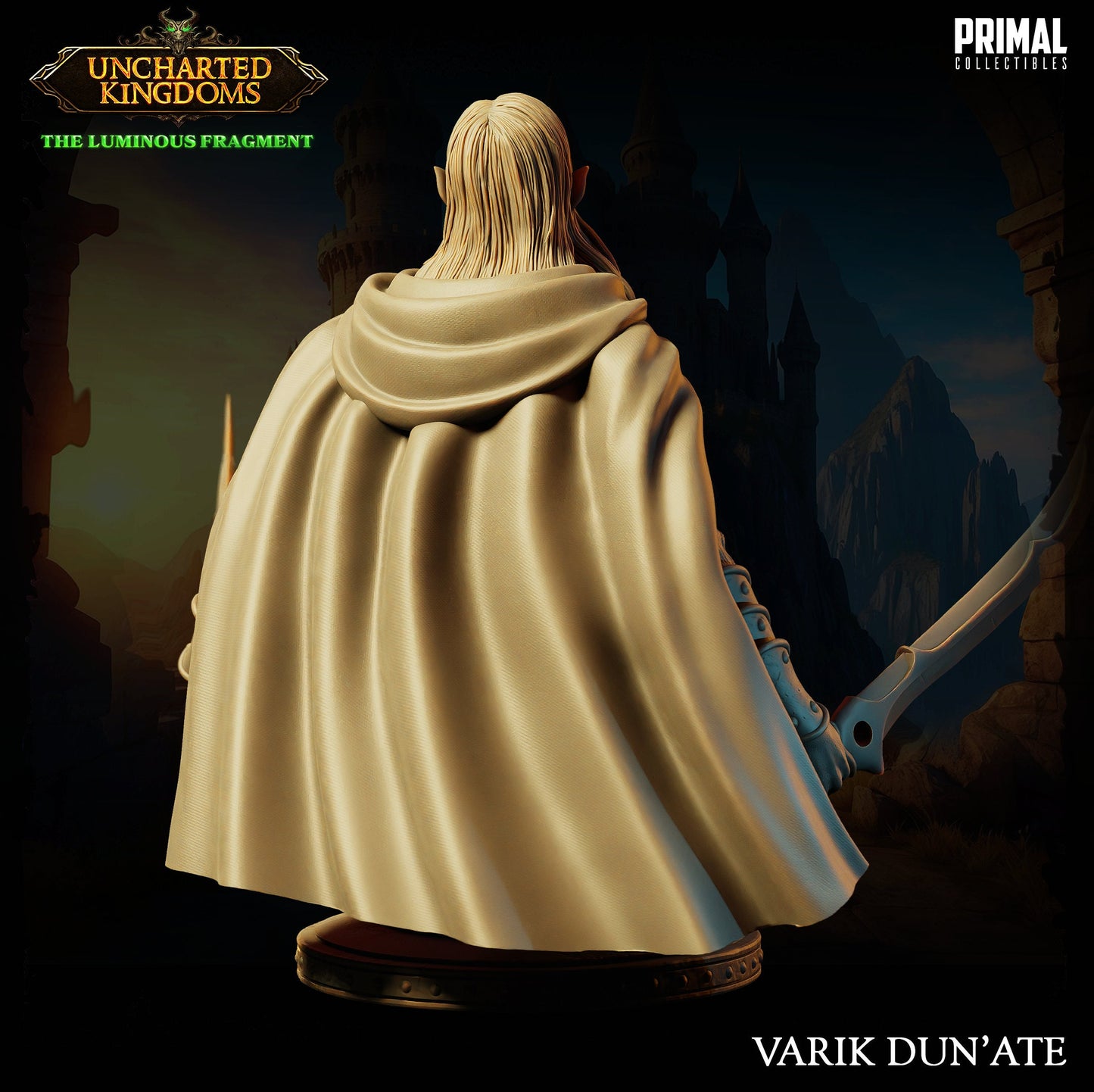 Dark Elf Varik Bust | Primal Collectibles | Compatible with D&D/AoS | Fantasy