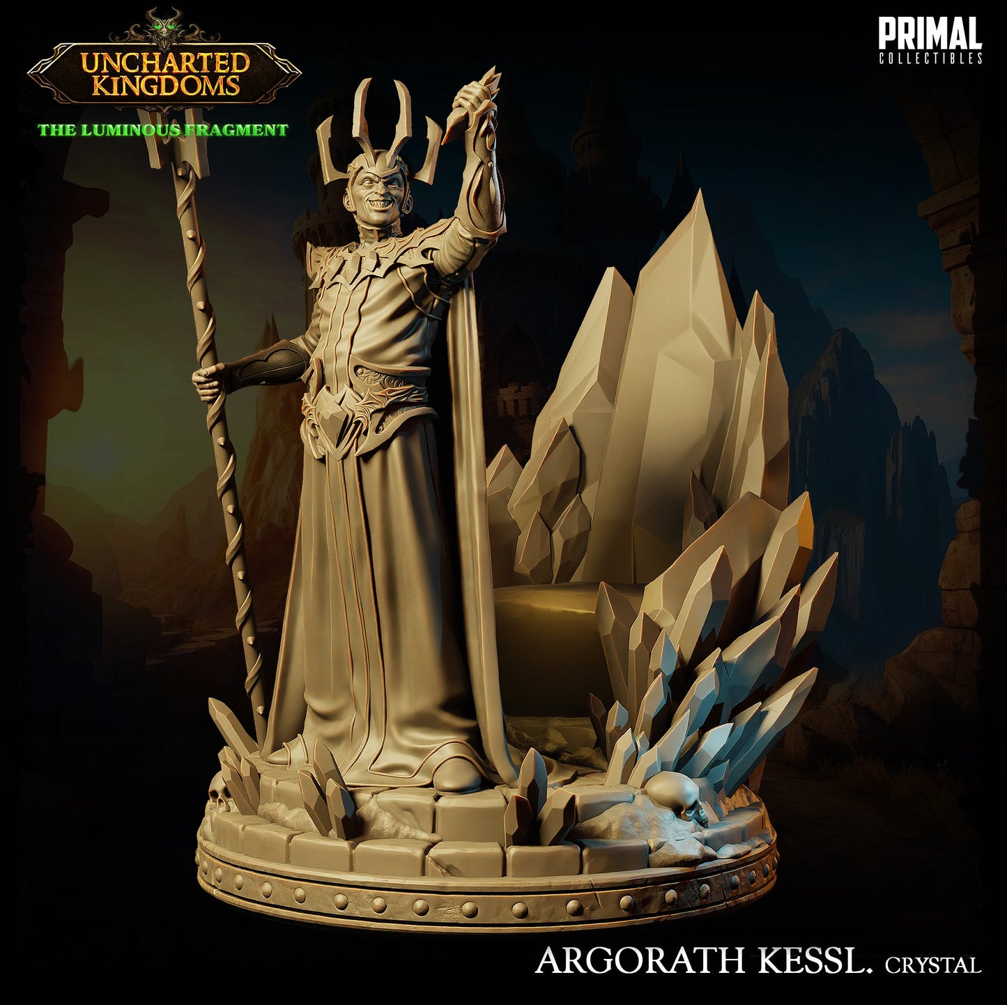 Dark Wizard Argorath | Primal Collectibles | Compatible with D&D/AoS | Fantasy