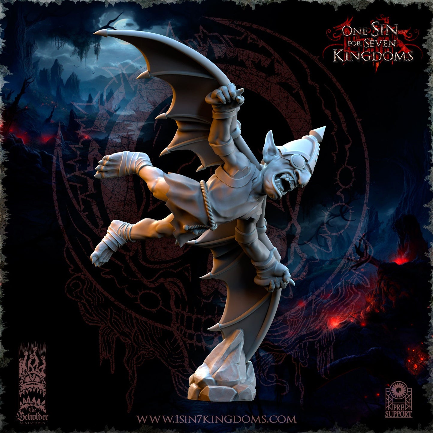 Black Horde Goblin Slingshot of Doom | The Beholder Miniatures | Compatible with D&D/AoS | Fantasy | Tabletop RPG