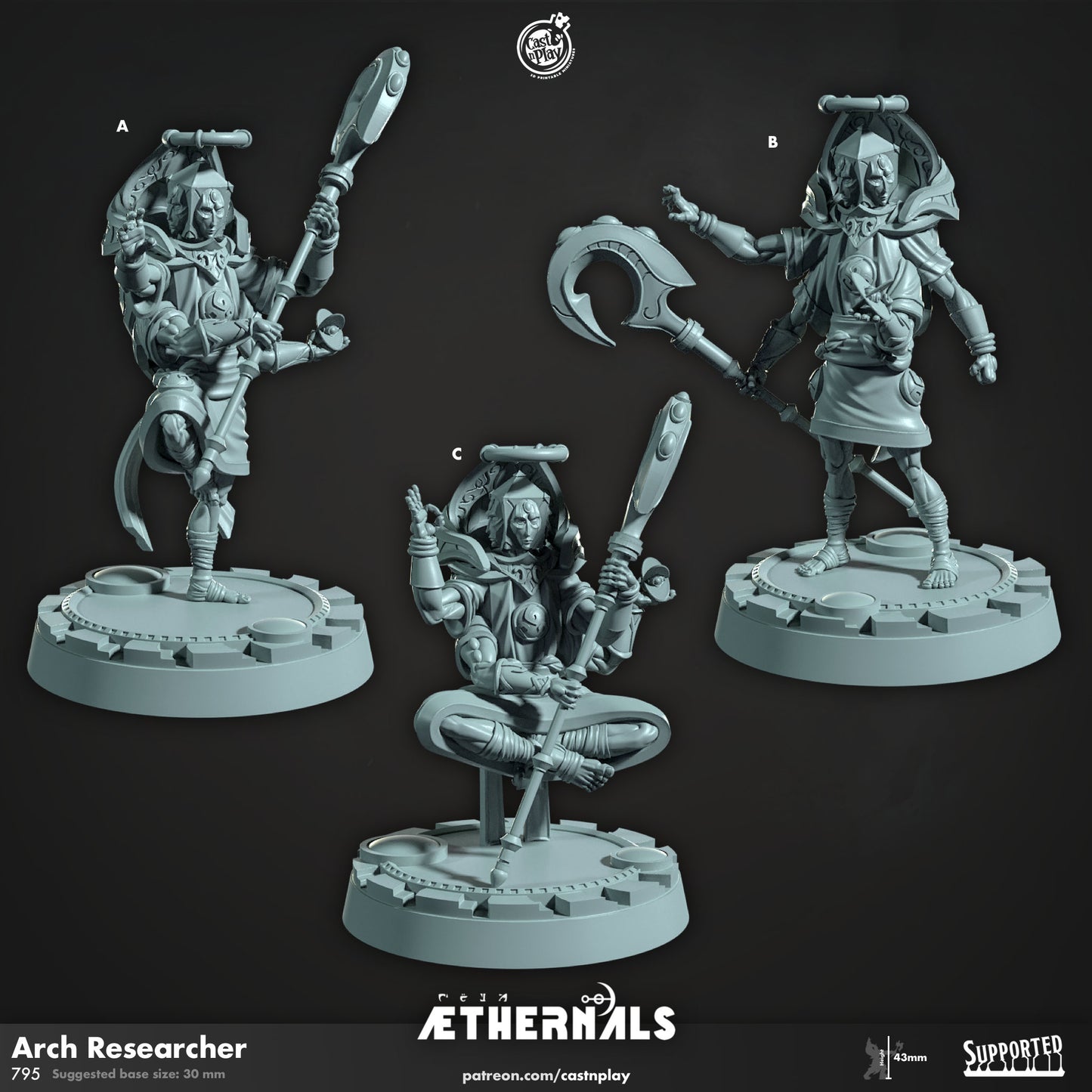 Arch Researcher | CastnPlay | Compatible with D&D/AoS | Fantasy