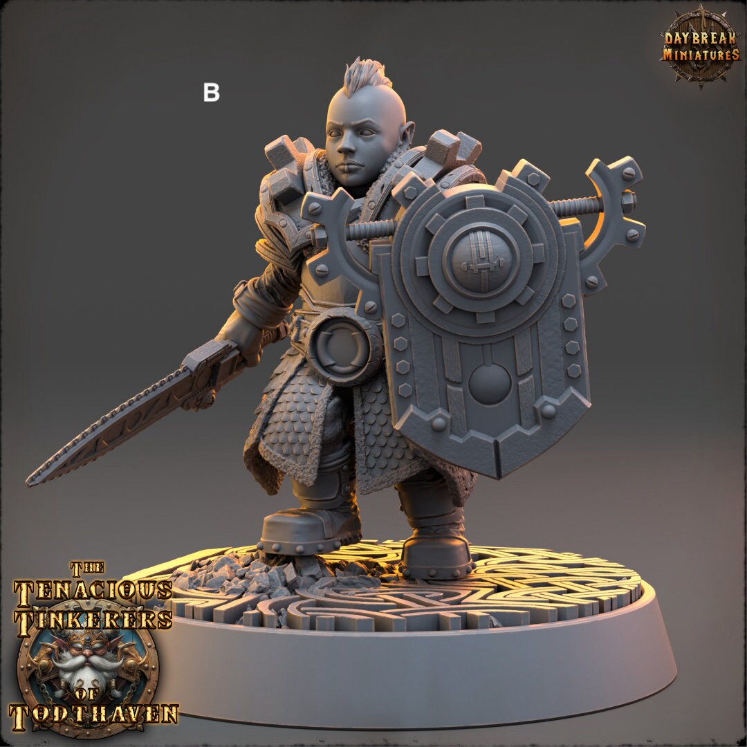 Tenacious Female Gnome Fighters | DayBreak Miniatures | Compatible with D&D/AOS | Fantasy | Tabletop